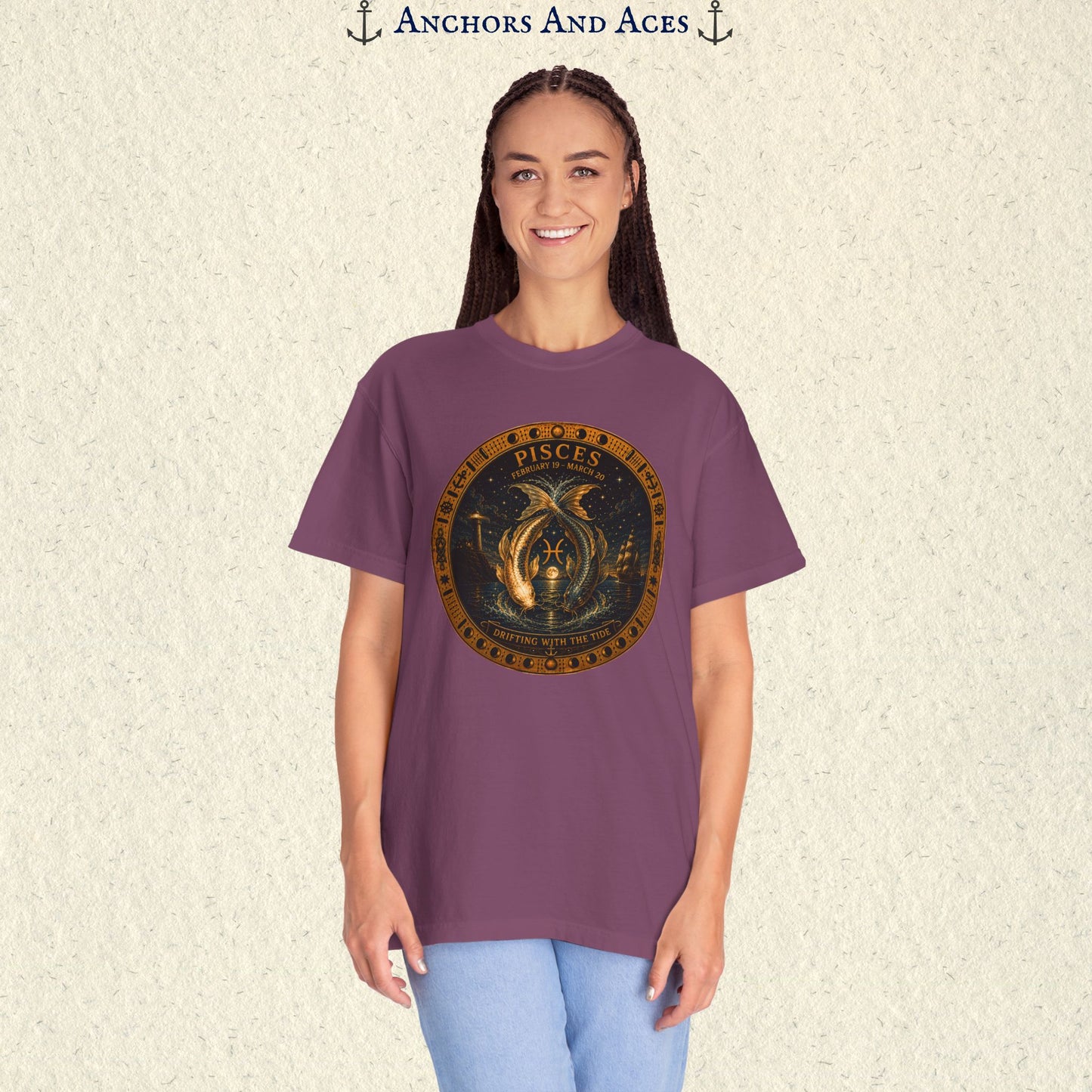 Celestial Seas Zodiac Tee | Pisces - Drifting With The Tide