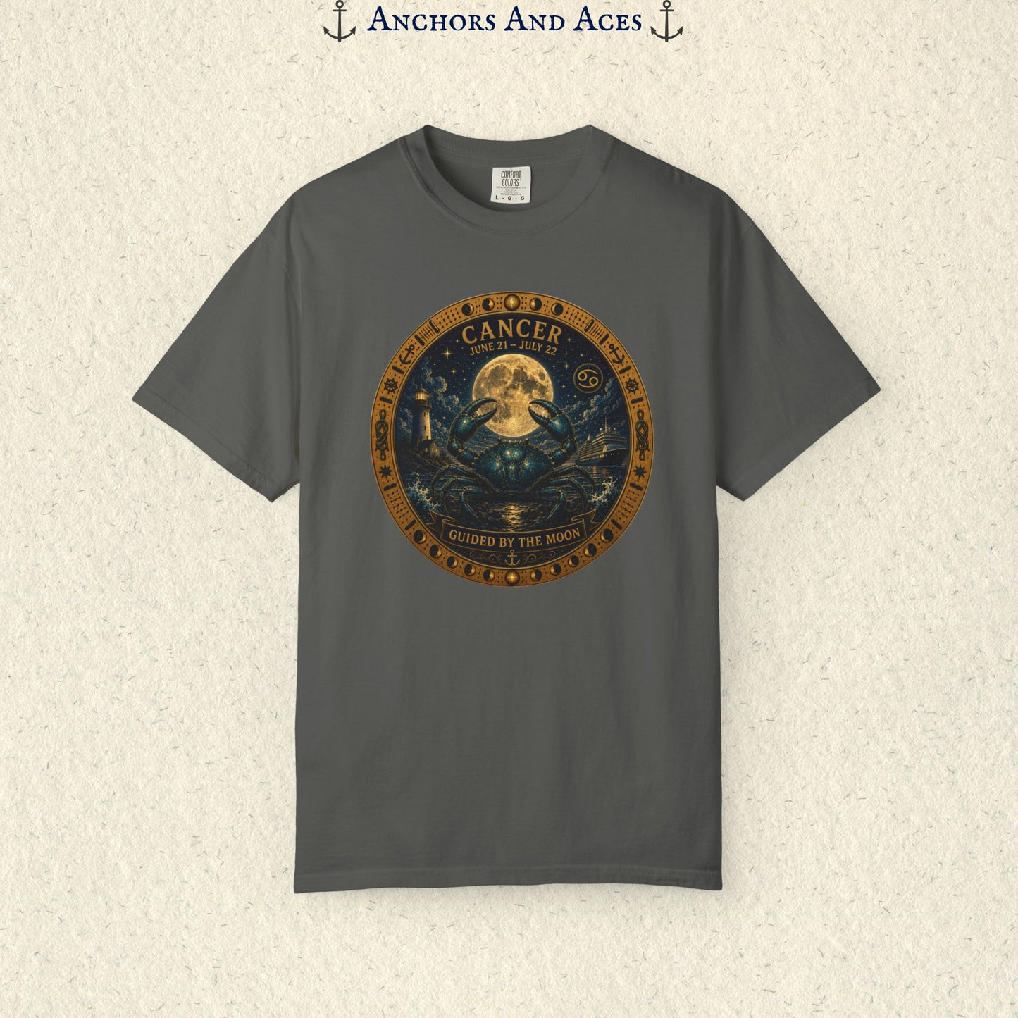 Celestial Seas Zodiac Tee | Cancer - Guided by the Moon