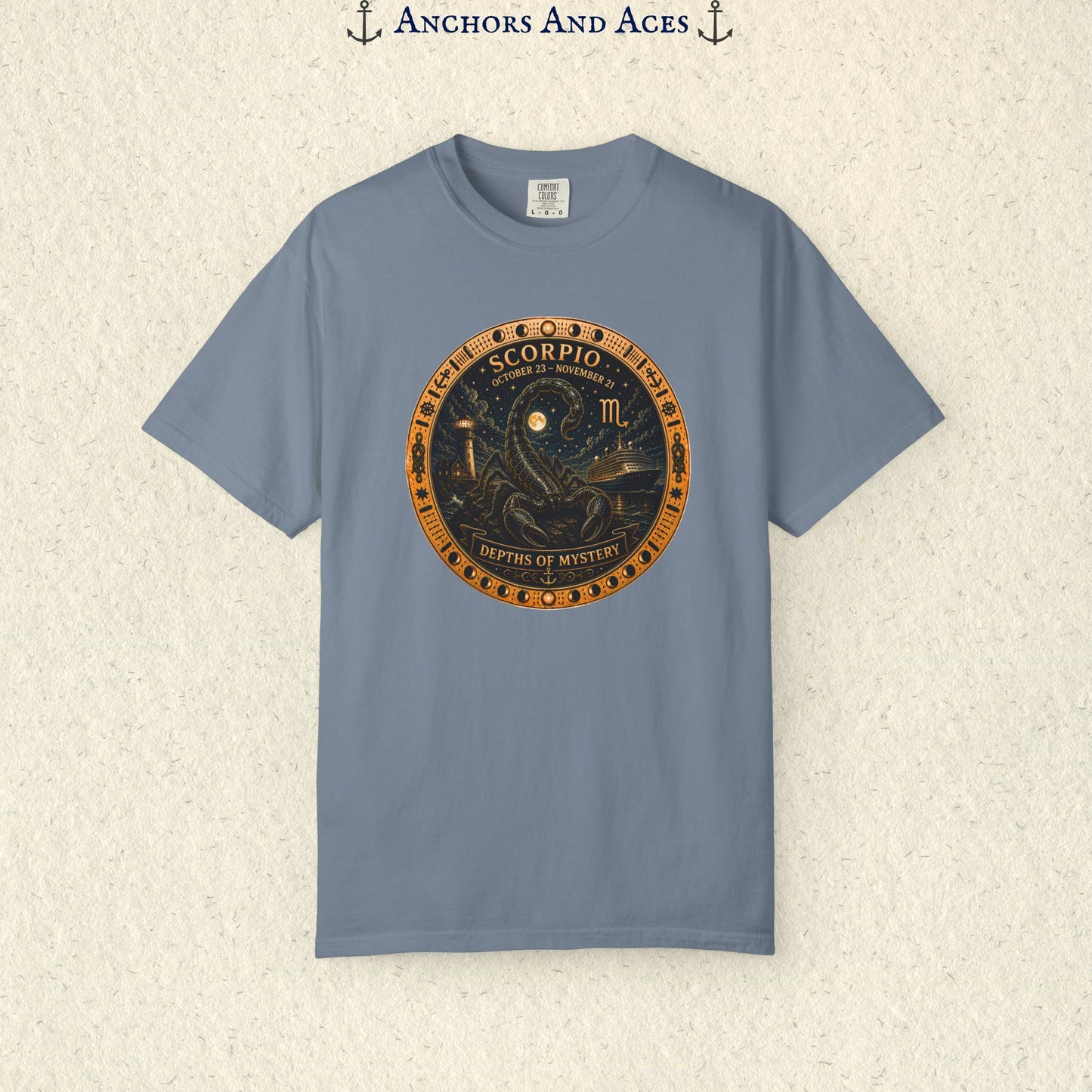 Celestial Seas Zodiac Tee | Scorpio – Depths of Mystery