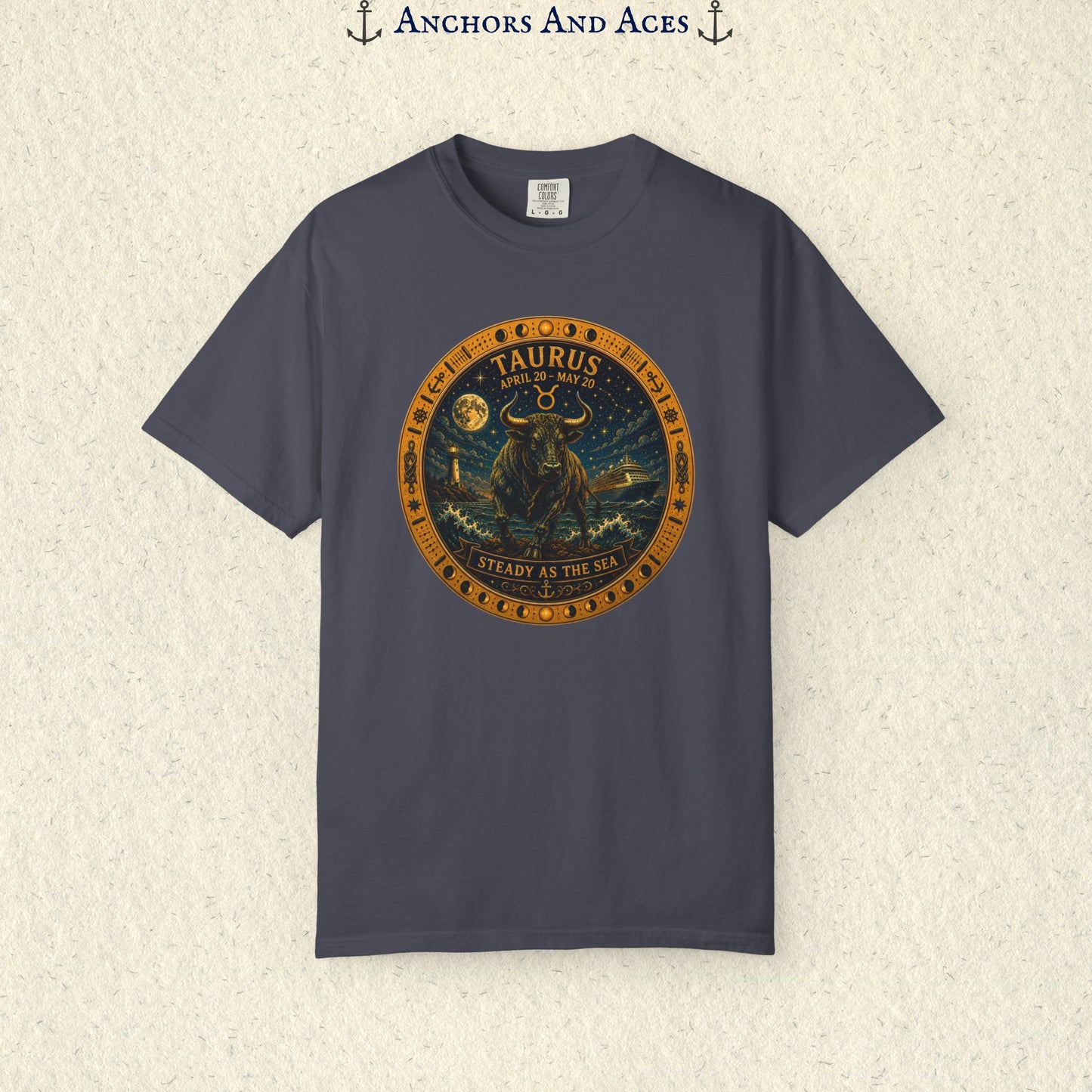 Celestial Seas Zodiac Tee | Taurus - Steady as the Sea