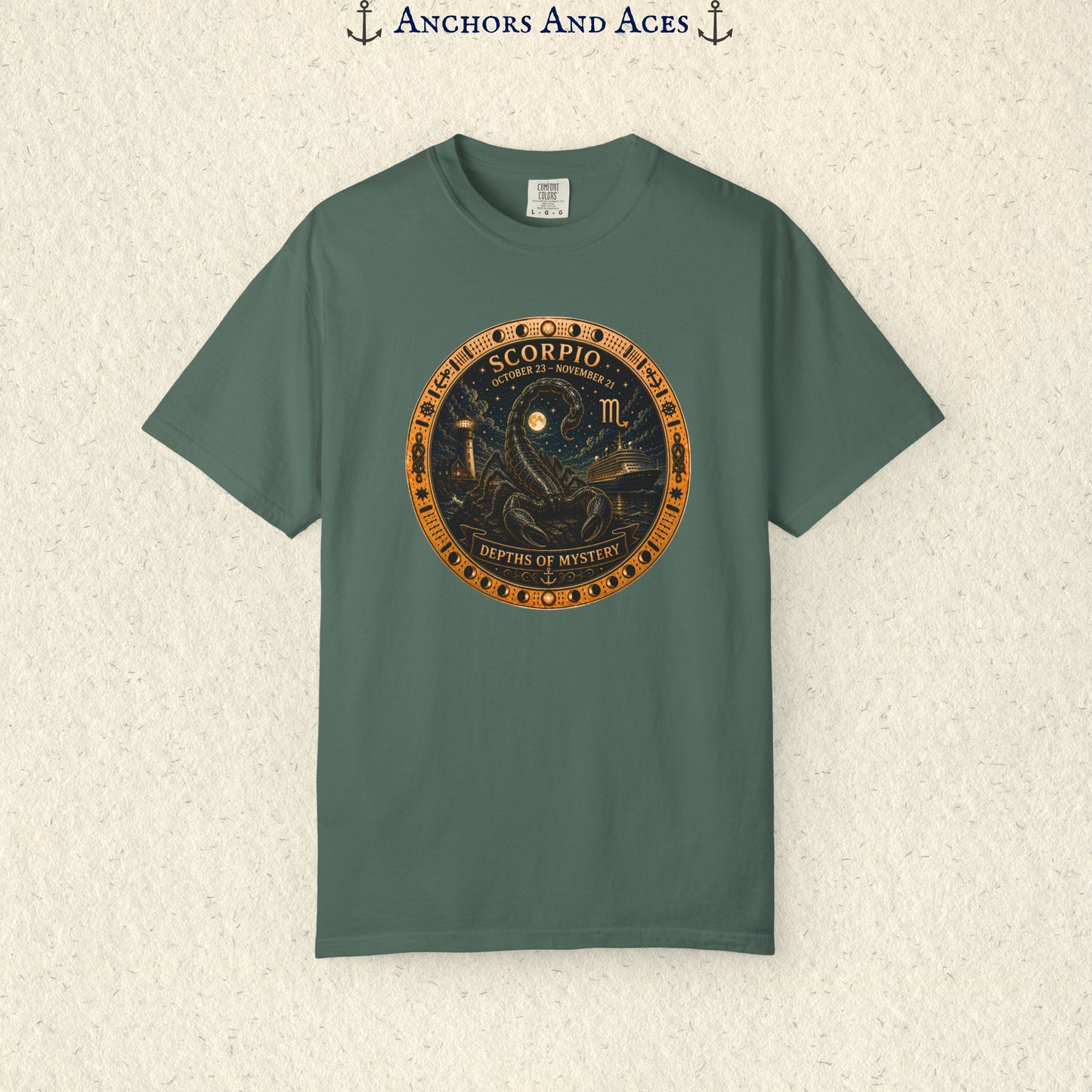 Celestial Seas Zodiac Tee | Scorpio – Depths of Mystery