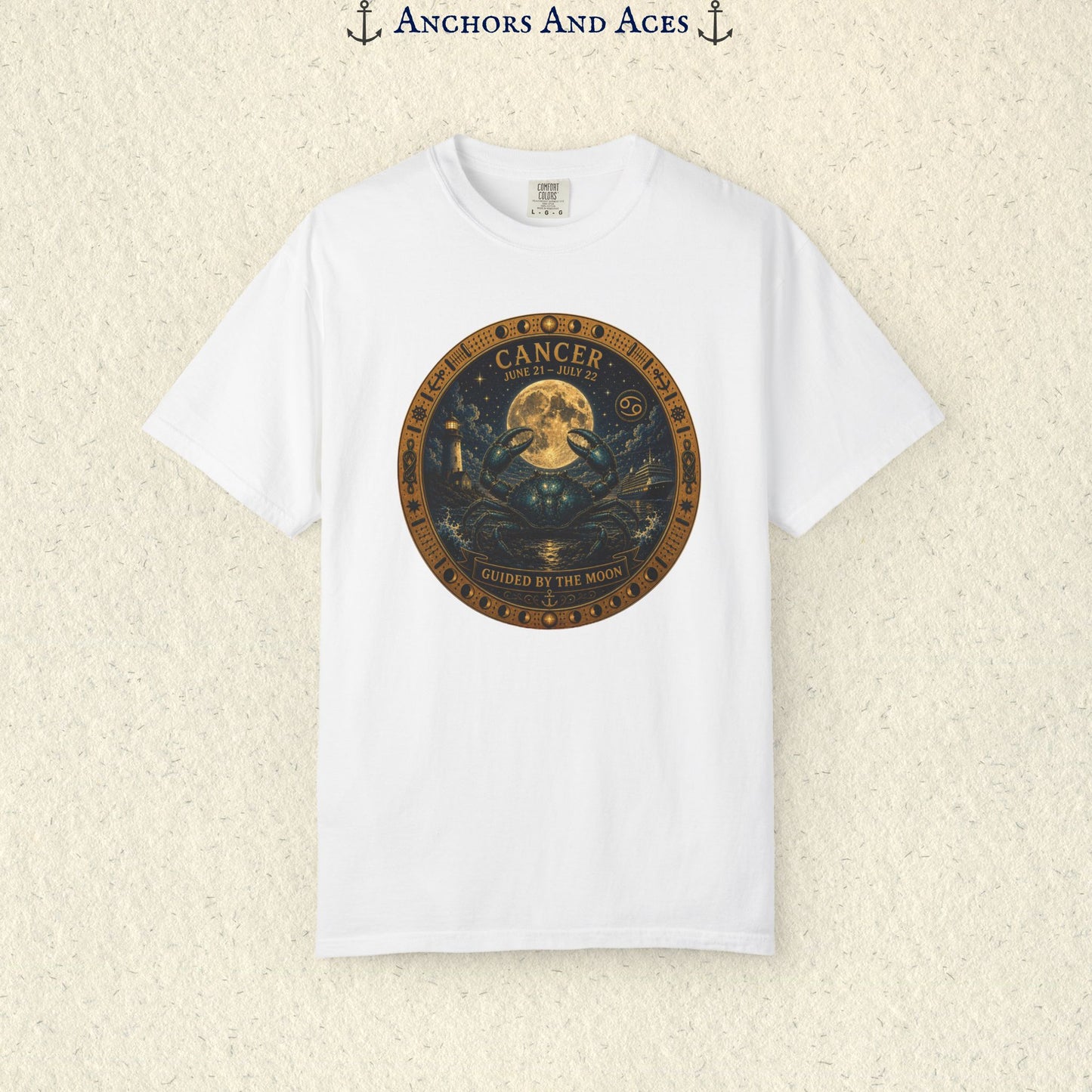 Celestial Seas Zodiac Tee | Cancer - Guided by the Moon