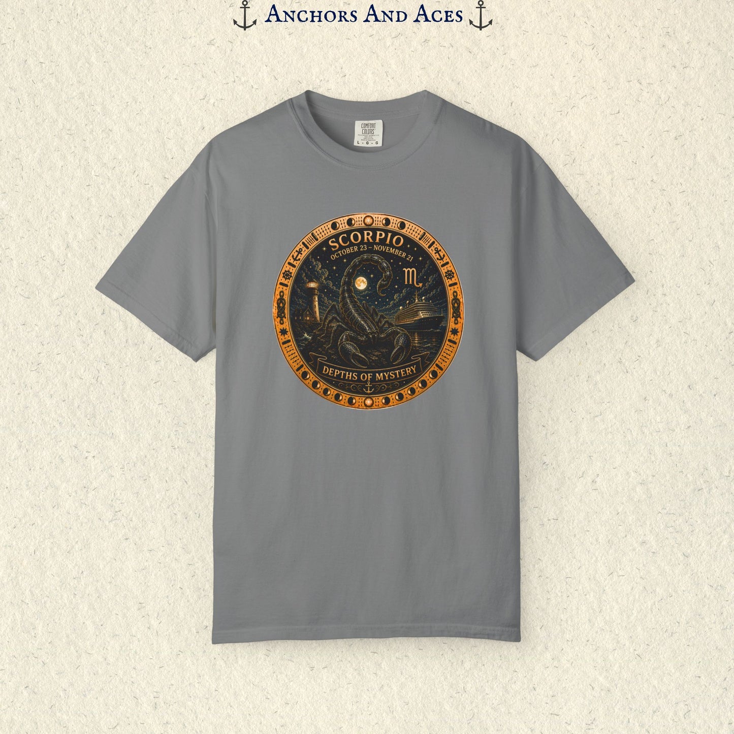 Celestial Seas Zodiac Tee | Scorpio – Depths of Mystery