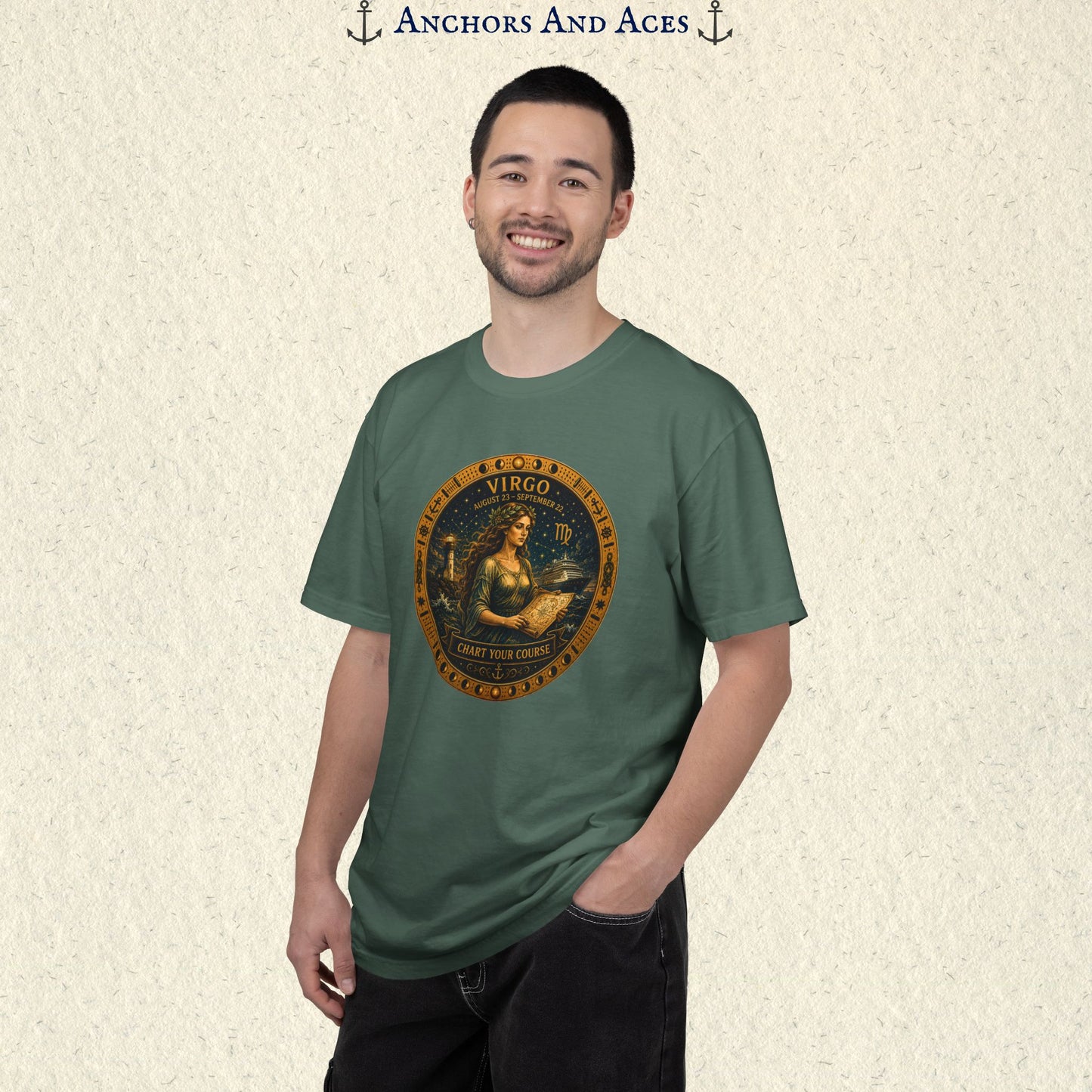 Celestial Seas Zodiac Tee | Virgo – Chart Your Course