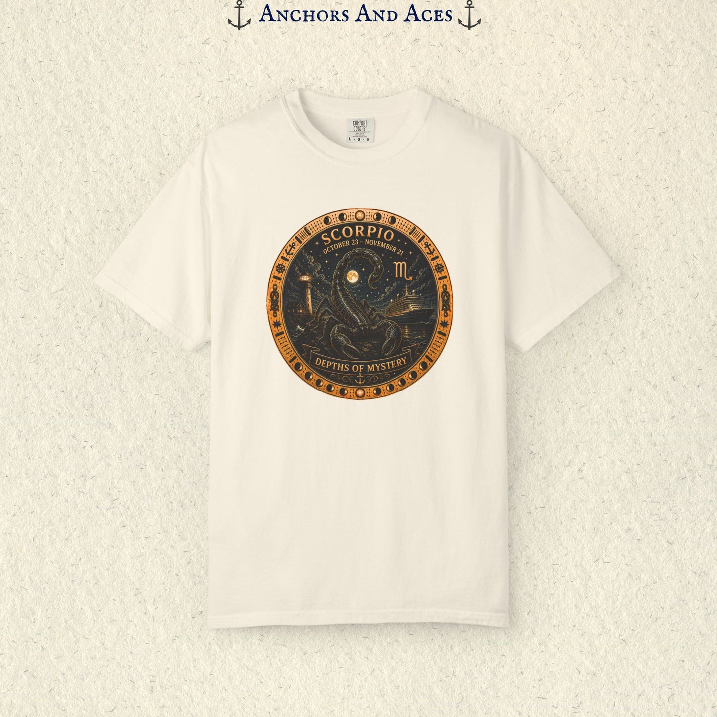 Celestial Seas Zodiac Tee | Scorpio – Depths of Mystery