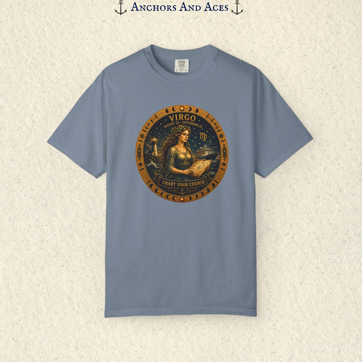 Celestial Seas Zodiac Tee | Virgo – Chart Your Course