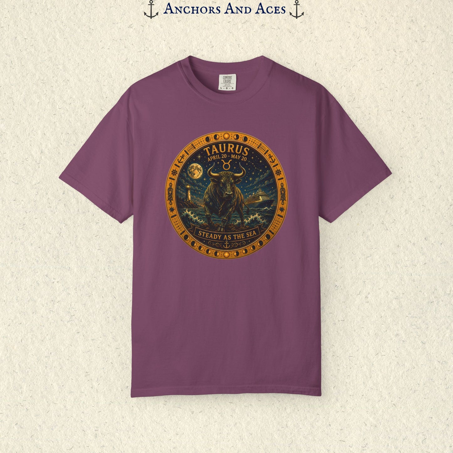 Celestial Seas Zodiac Tee | Taurus - Steady as the Sea