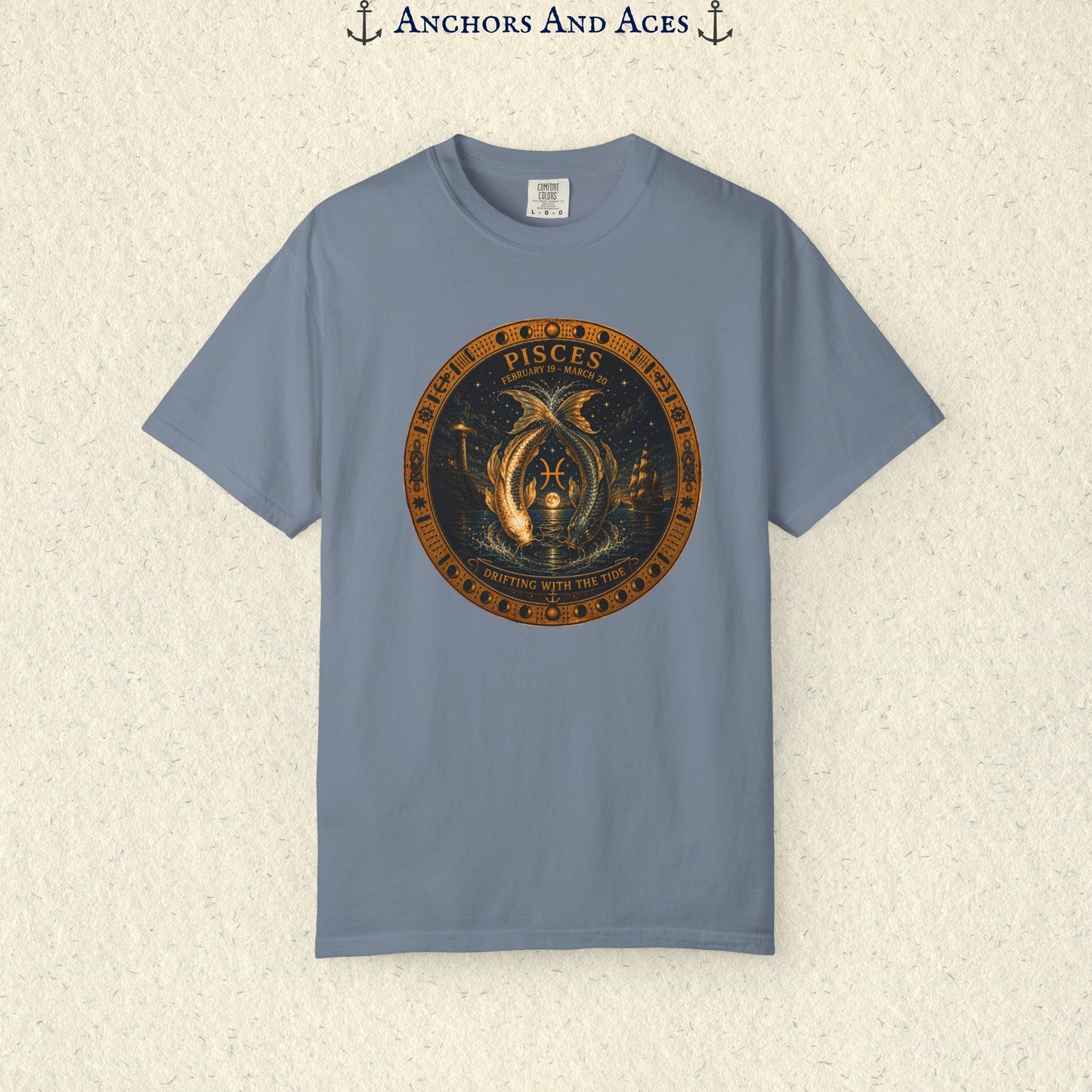 Celestial Seas Zodiac Tee | Pisces - Drifting With The Tide