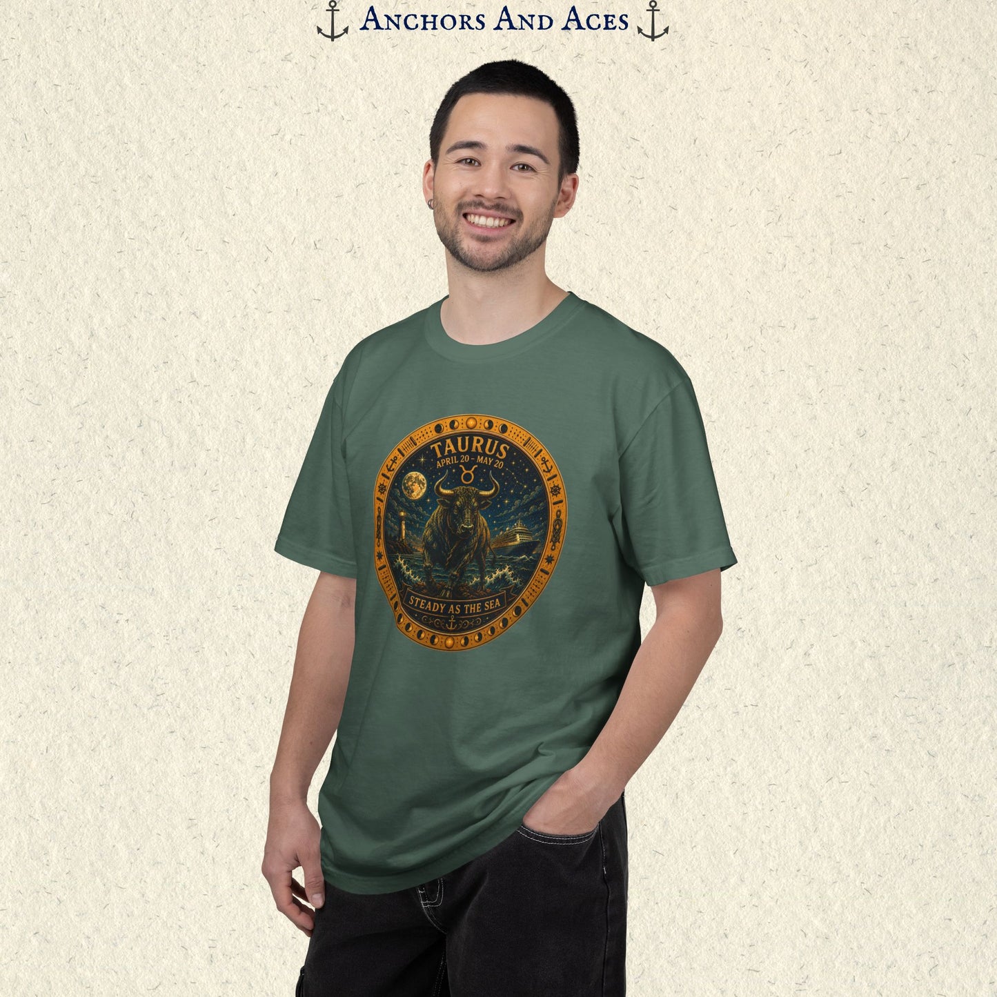 Celestial Seas Zodiac Tee | Taurus - Steady as the Sea