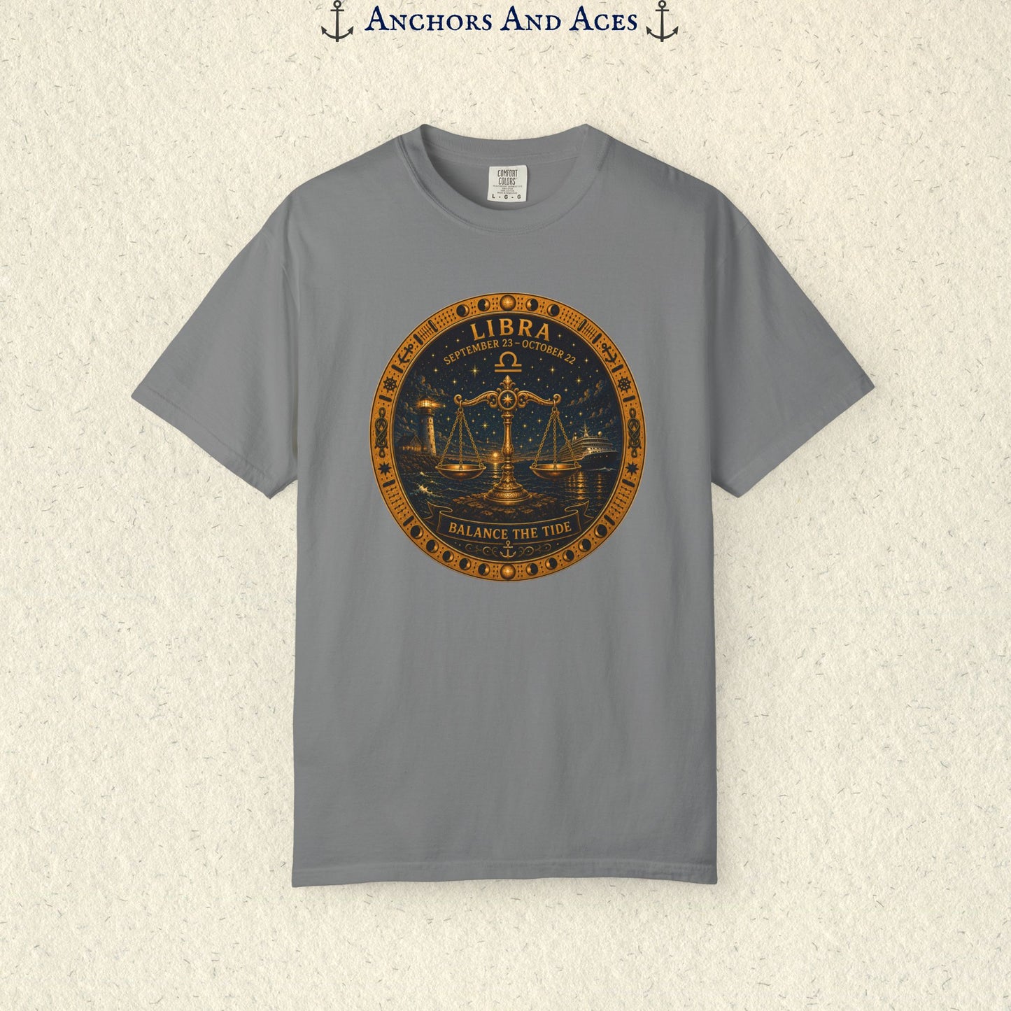Celestial Seas Zodiac Tee | Libra – Balance The Tide