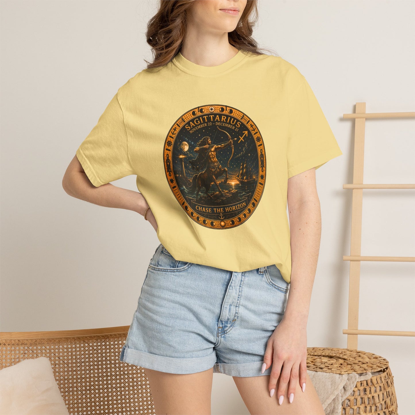 Celestial Seas Zodiac Tee | Sagittarius – Chase The Horizon