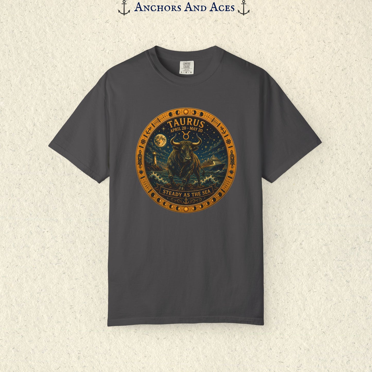 Celestial Seas Zodiac Tee | Taurus - Steady as the Sea