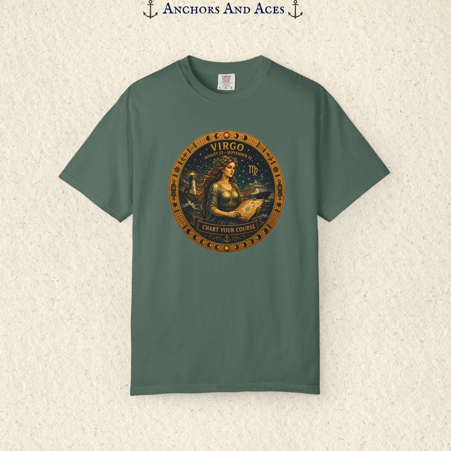 Celestial Seas Zodiac Tee | Virgo – Chart Your Course