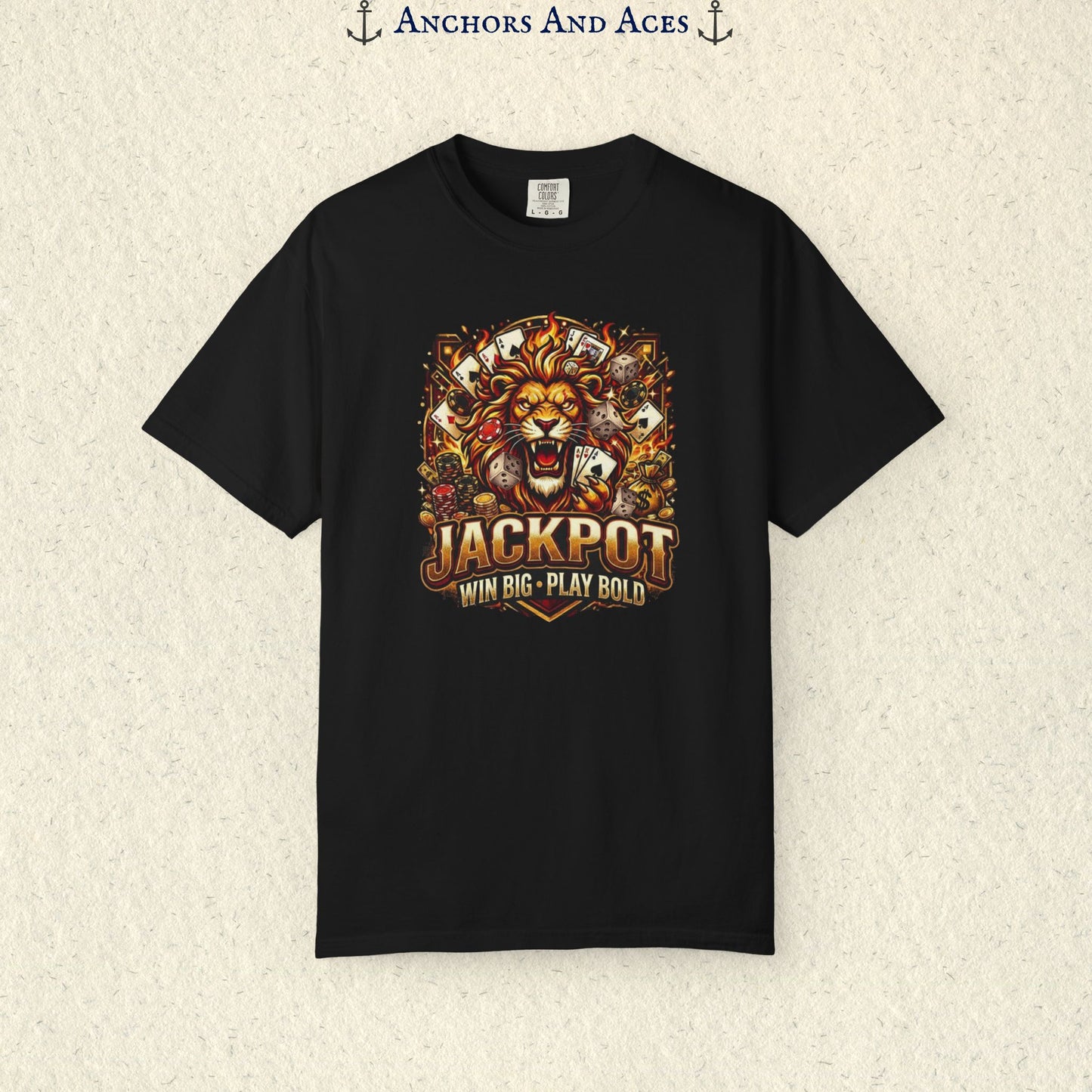 Jackpot Lion Graphic T-shirt