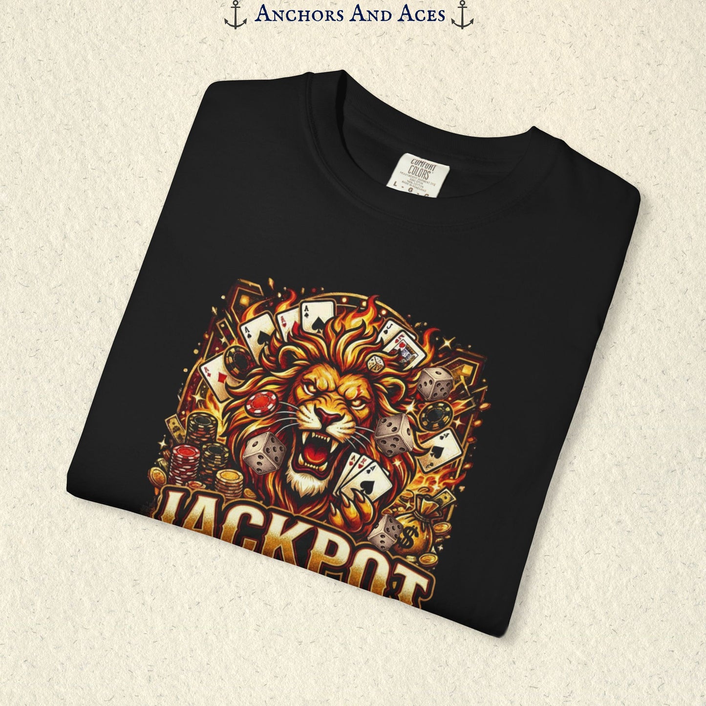 Jackpot Lion Graphic T-shirt