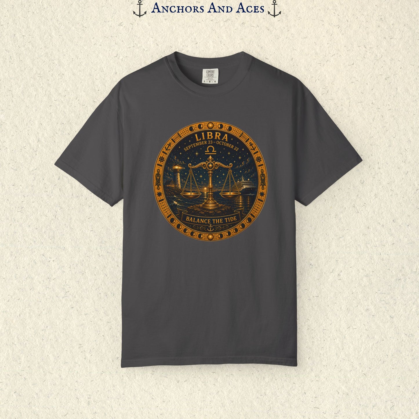 Celestial Seas Zodiac Tee | Libra – Balance The Tide