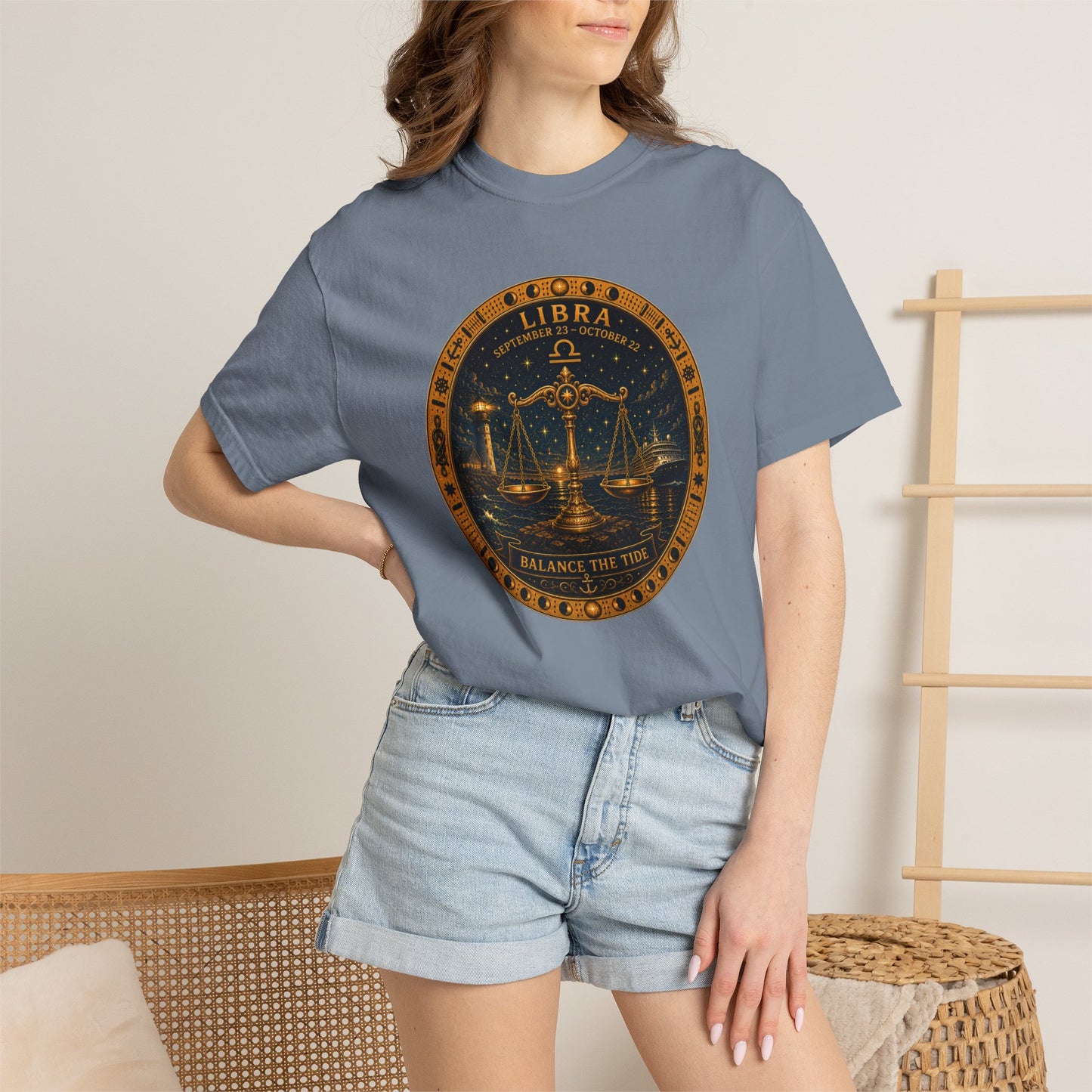 Celestial Seas Zodiac Tee | Libra – Balance The Tide