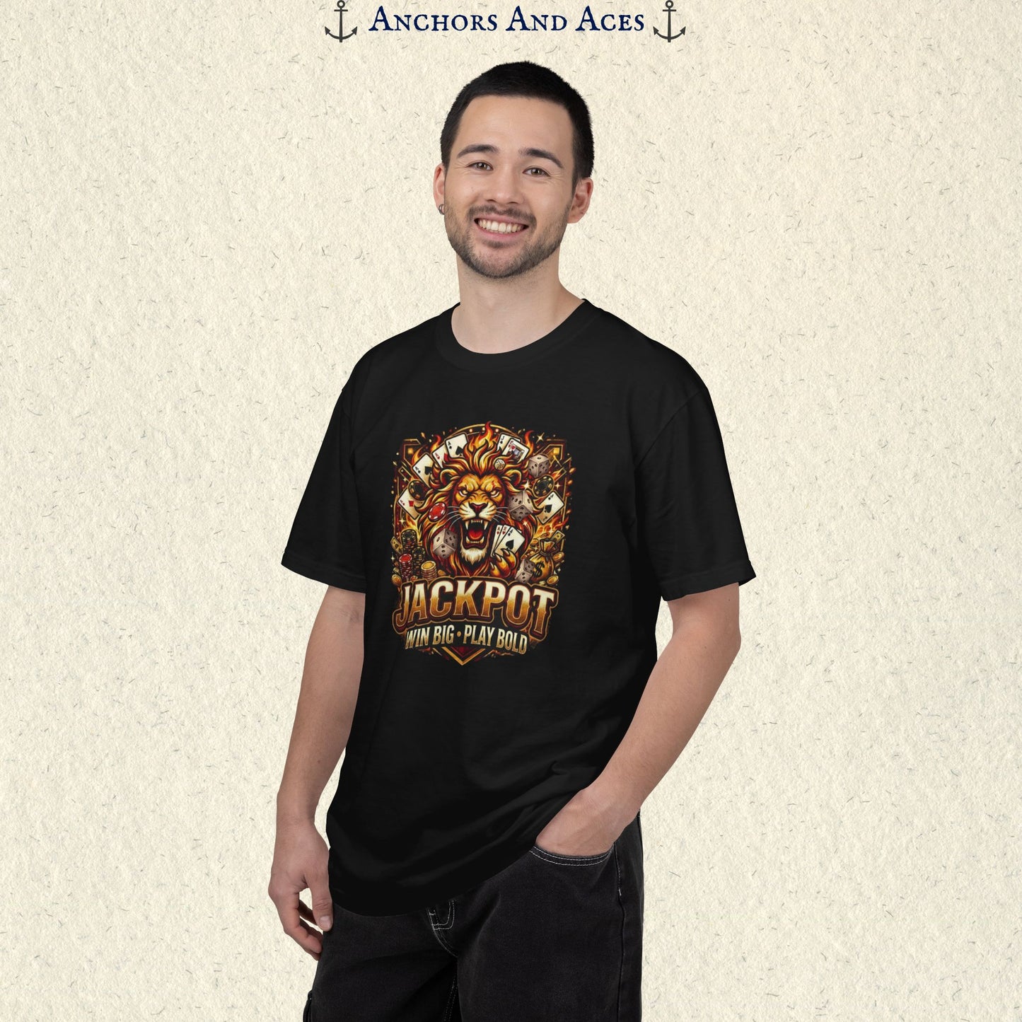 Jackpot Lion Graphic T-shirt