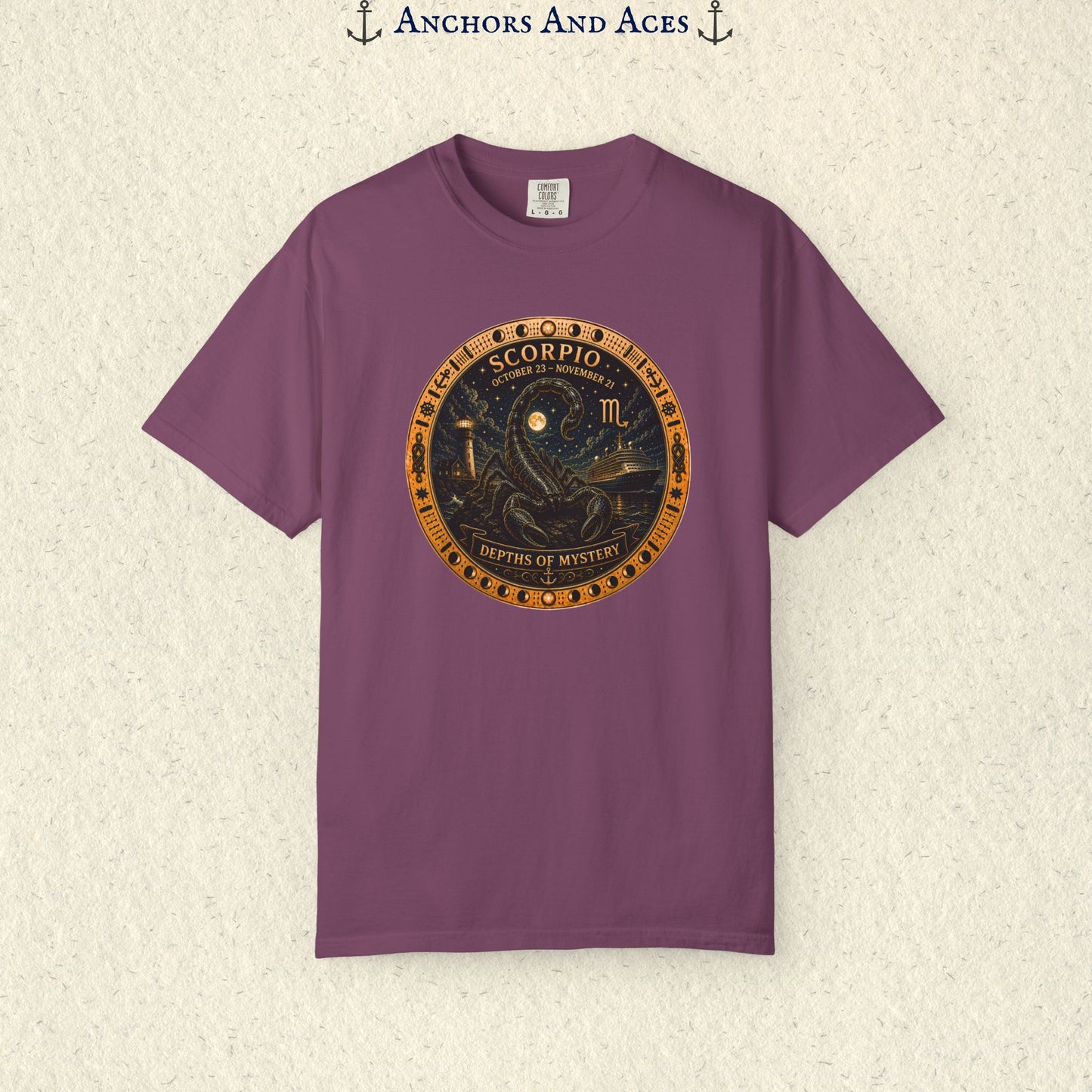 Celestial Seas Zodiac Tee | Scorpio – Depths of Mystery