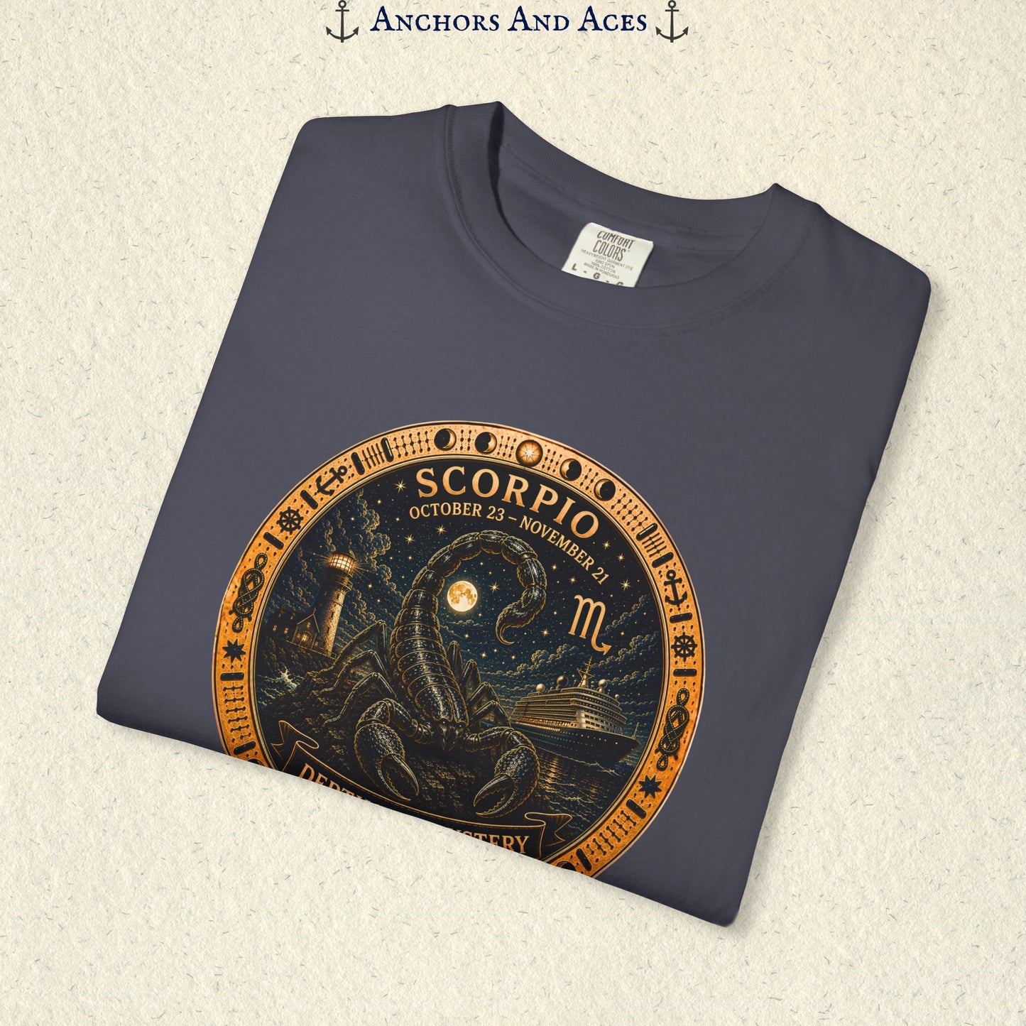 Celestial Seas Zodiac Tee | Scorpio – Depths of Mystery