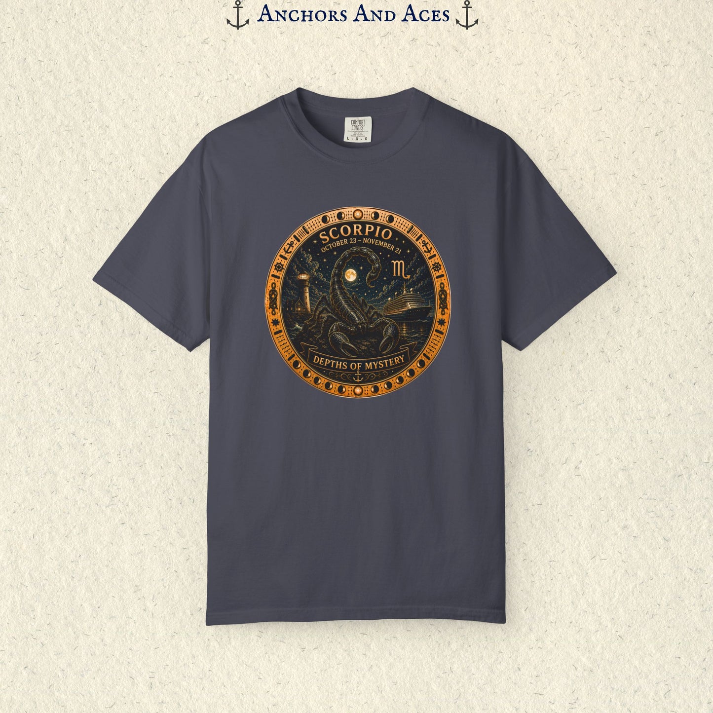 Celestial Seas Zodiac Tee | Scorpio – Depths of Mystery