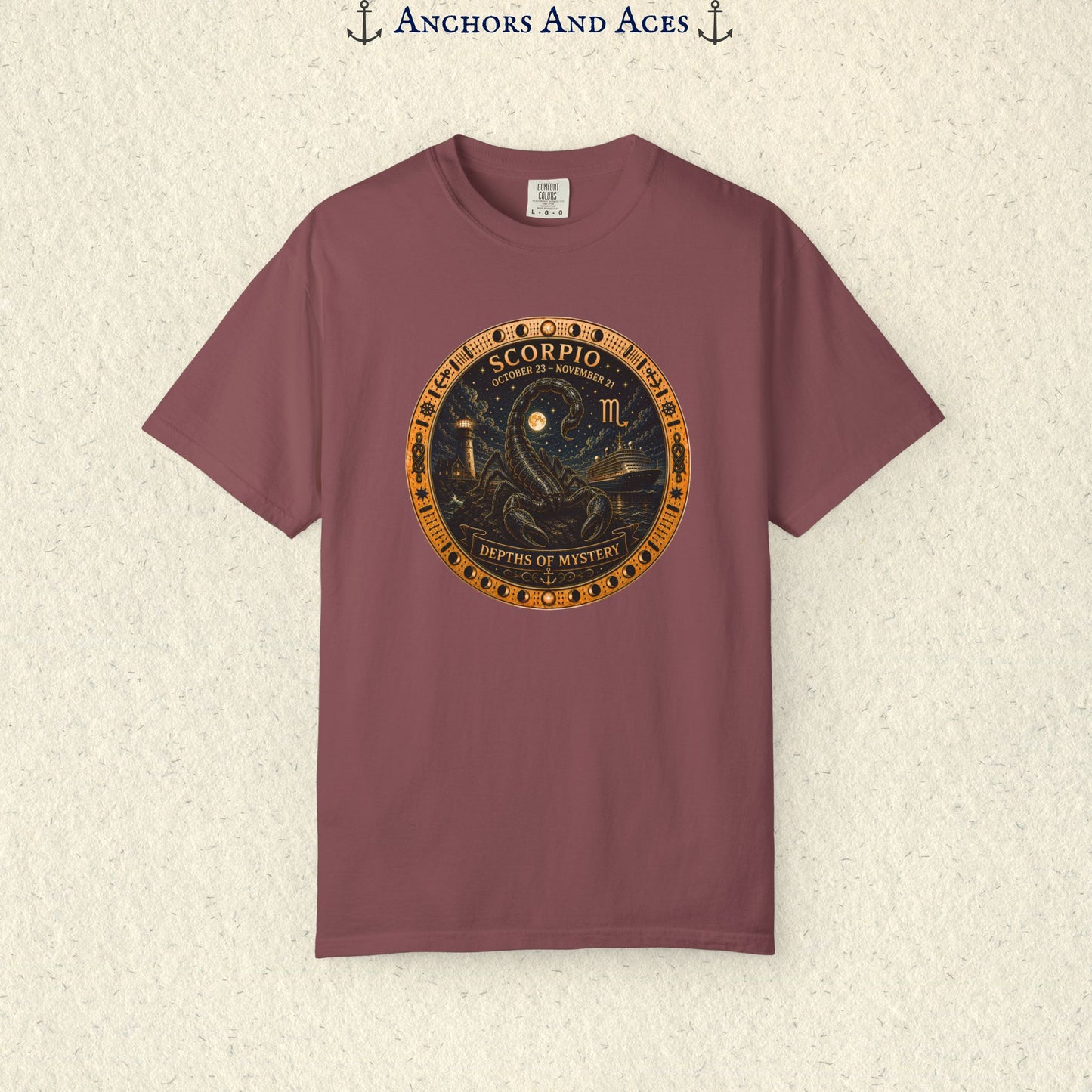 Celestial Seas Zodiac Tee | Scorpio – Depths of Mystery