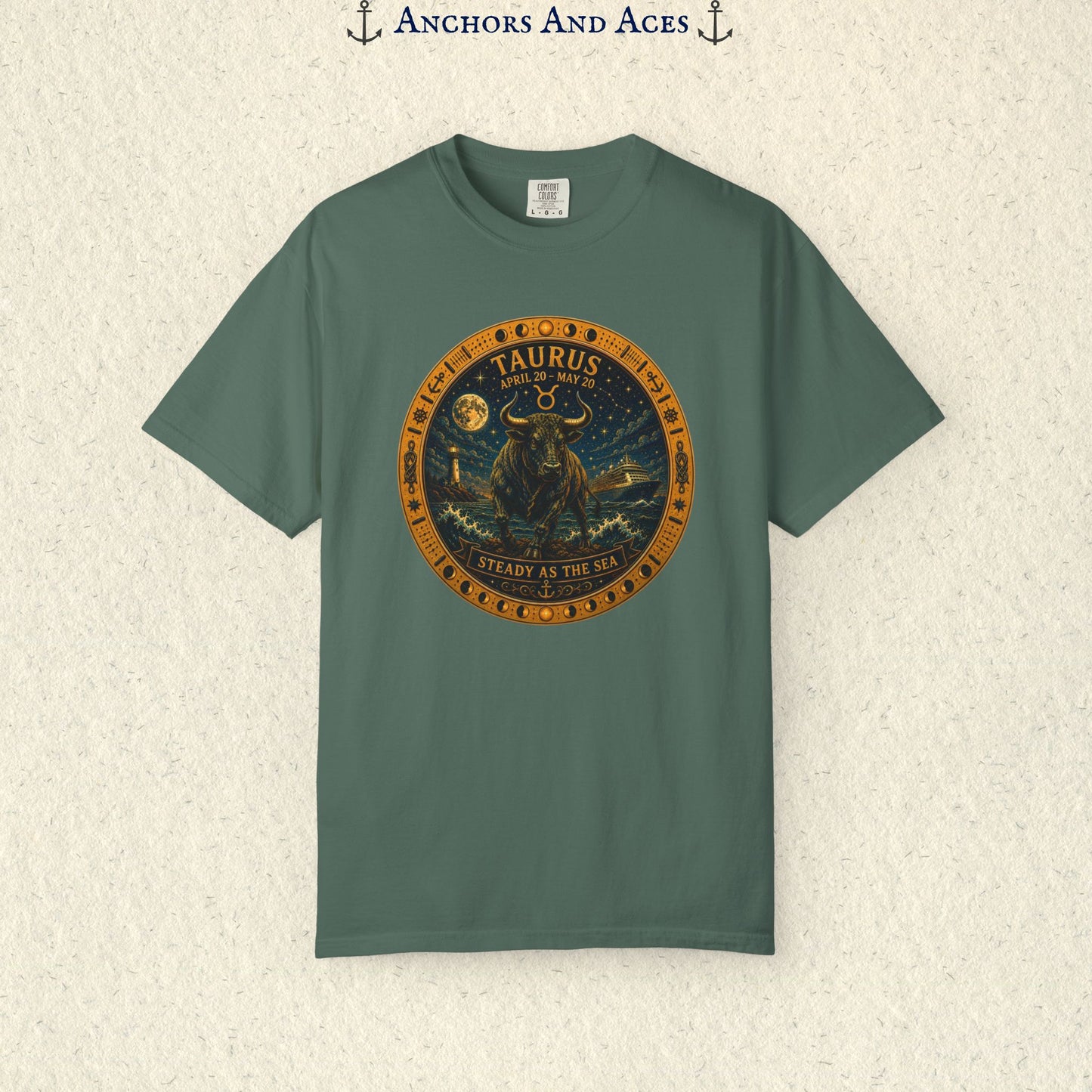 Celestial Seas Zodiac Tee | Taurus - Steady as the Sea