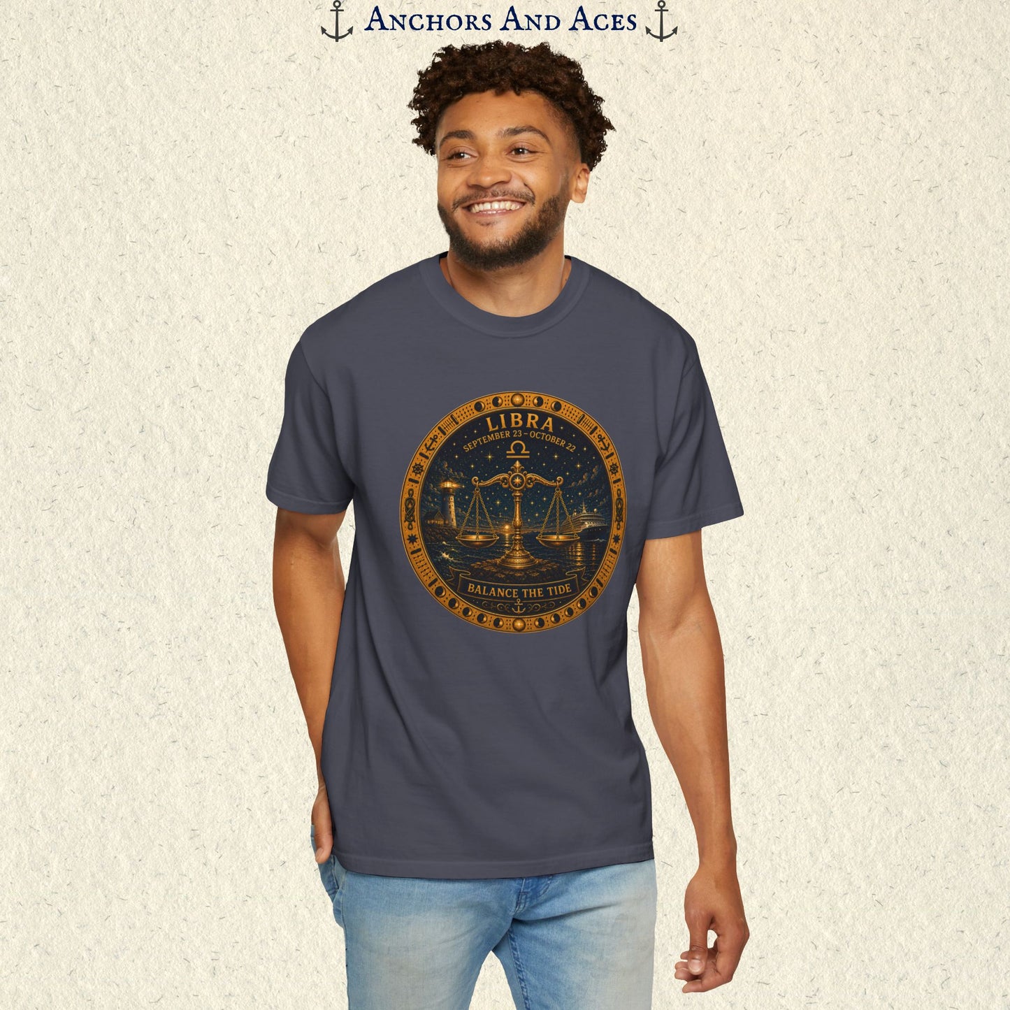 Celestial Seas Zodiac Tee | Libra – Balance The Tide