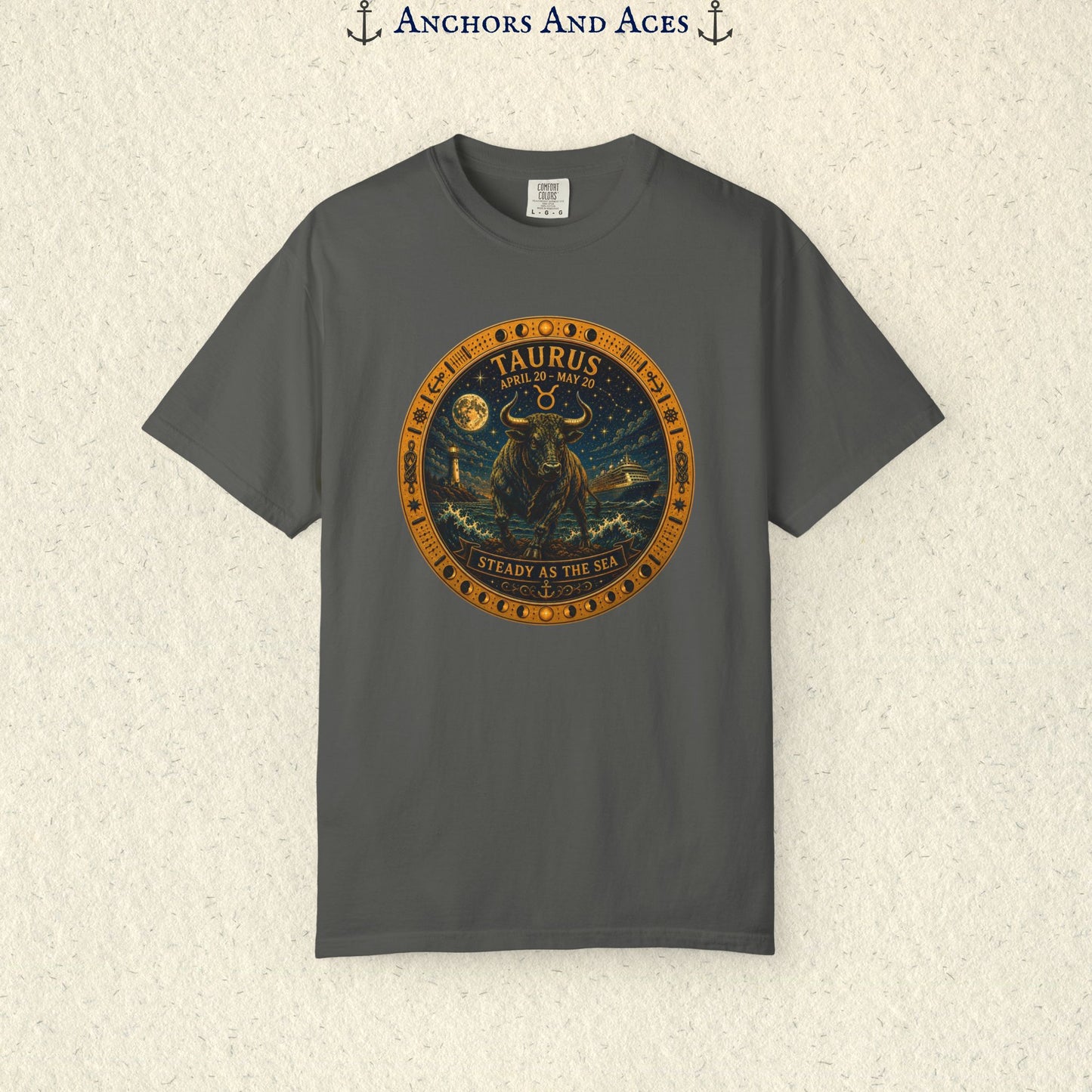 Celestial Seas Zodiac Tee | Taurus - Steady as the Sea