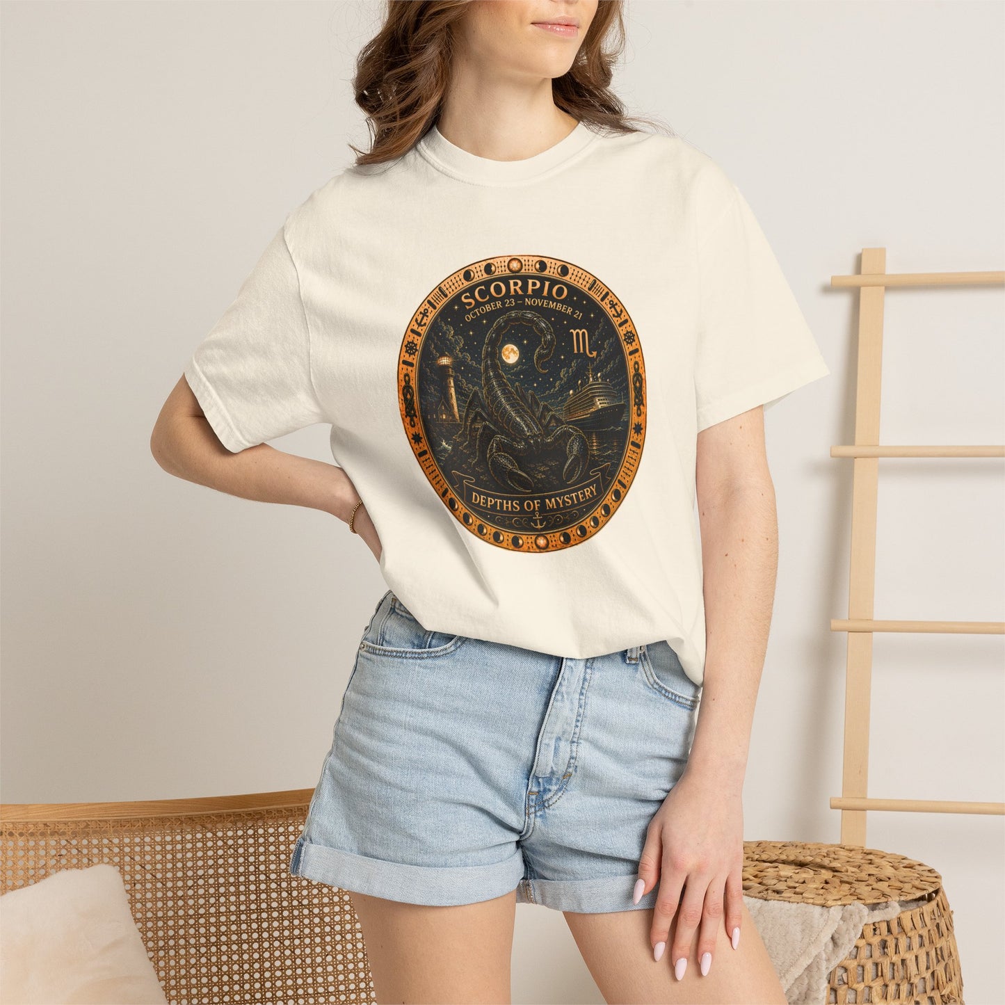 Celestial Seas Zodiac Tee | Scorpio – Depths of Mystery