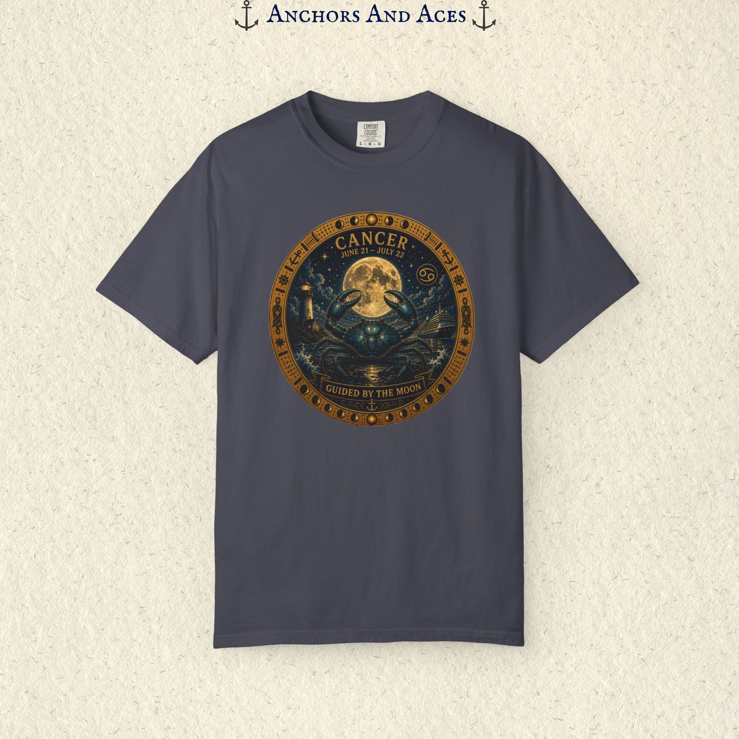 Celestial Seas Zodiac Tee | Cancer - Guided by the Moon