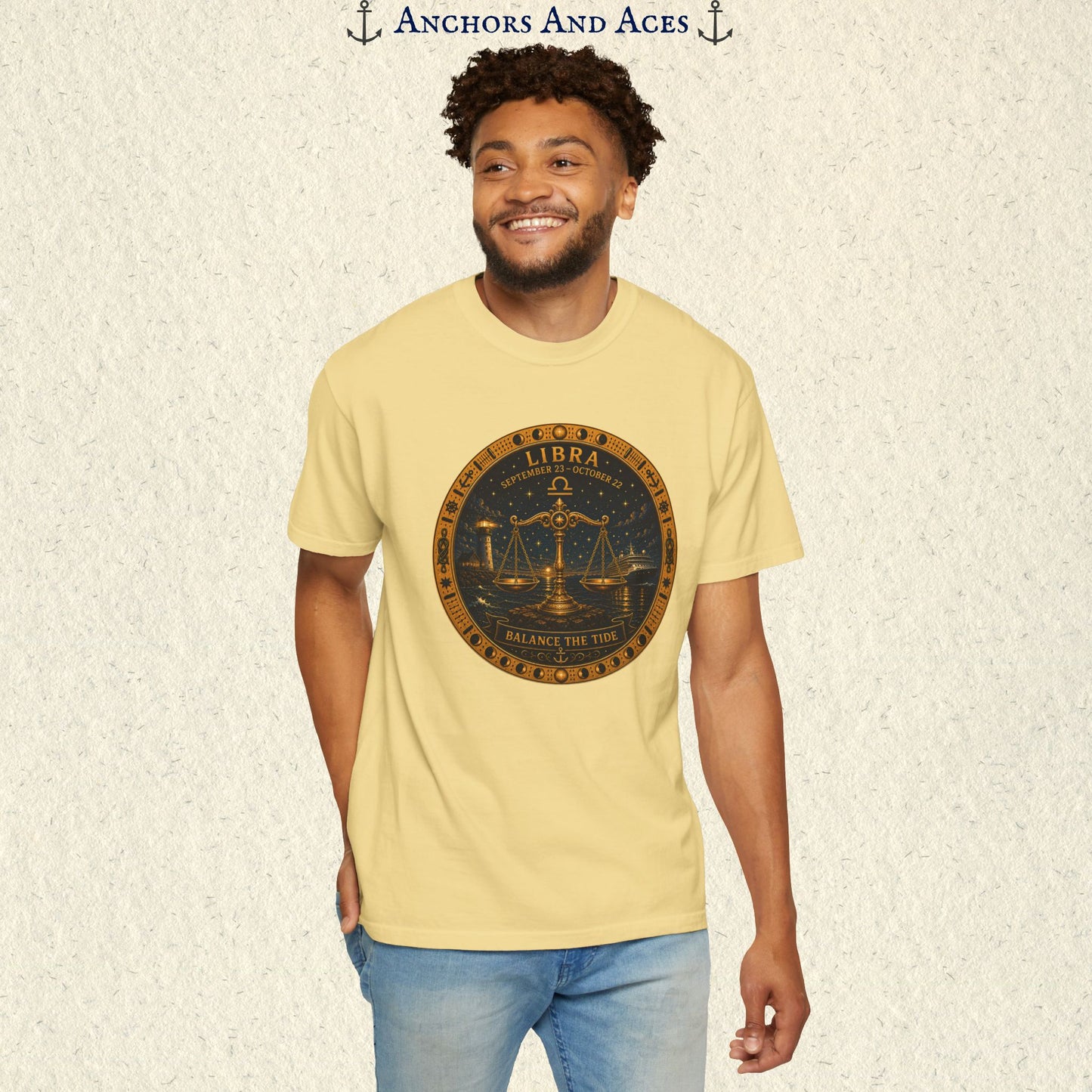 Celestial Seas Zodiac Tee | Libra – Balance The Tide
