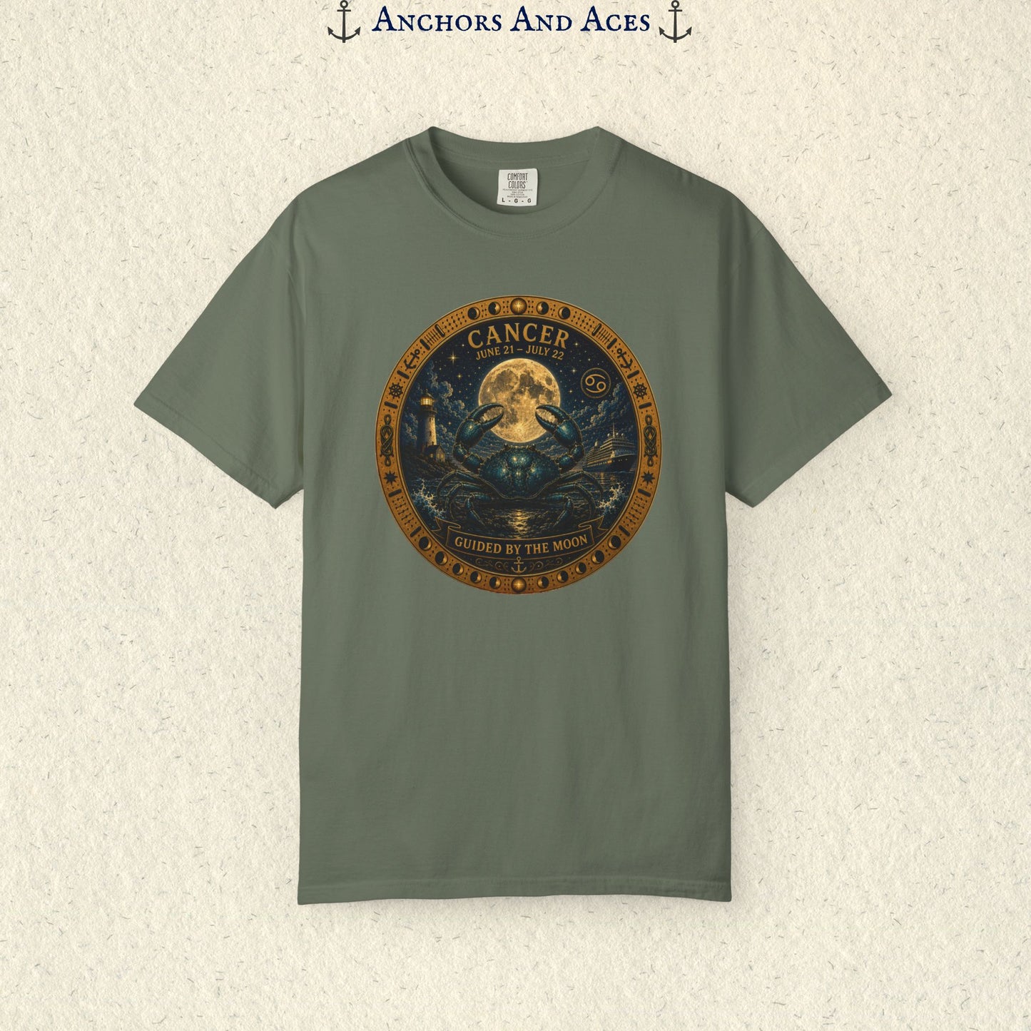 Celestial Seas Zodiac Tee | Cancer - Guided by the Moon