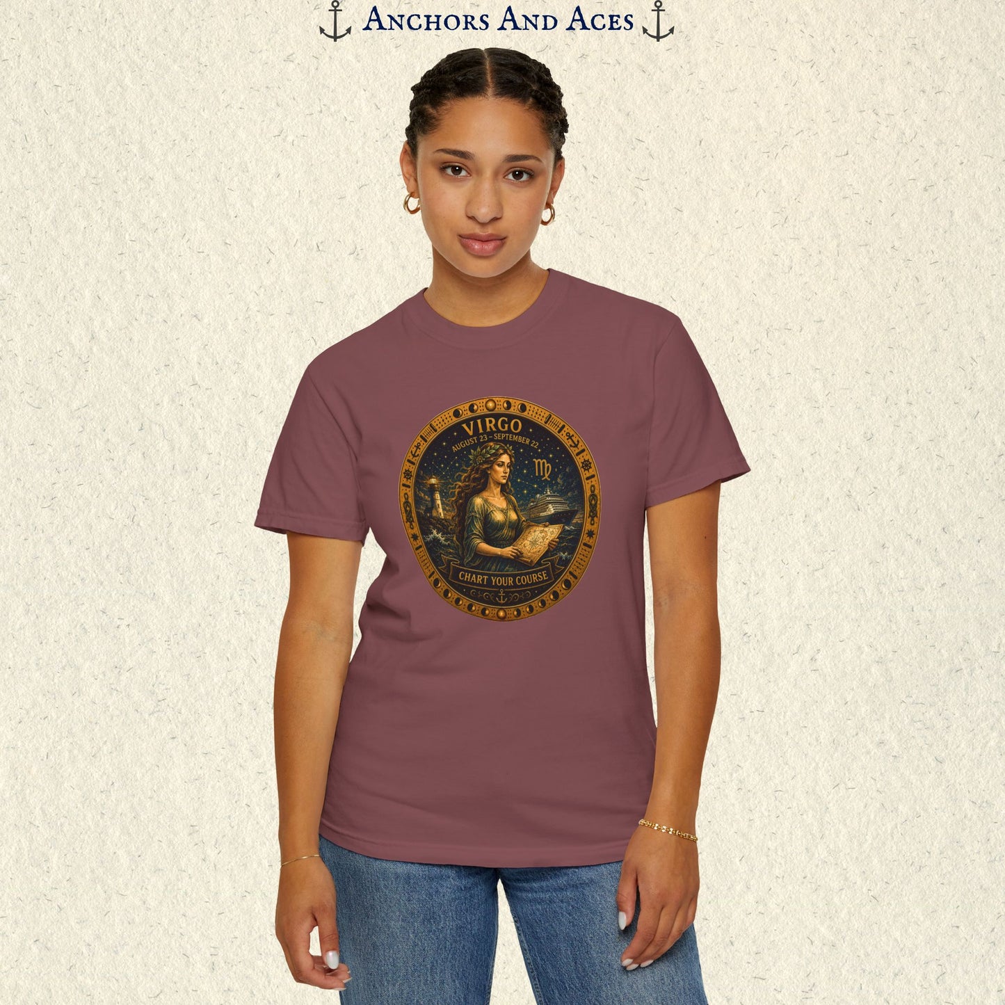 Celestial Seas Zodiac Tee | Virgo – Chart Your Course