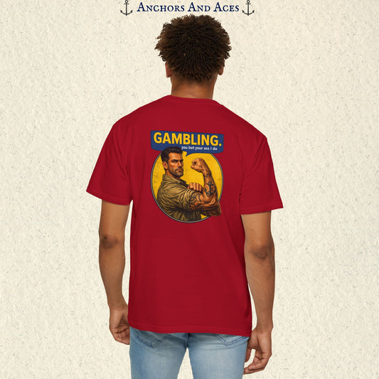 Casino T-shirt | Retro Strongman Illustration - BACK IMPRINT