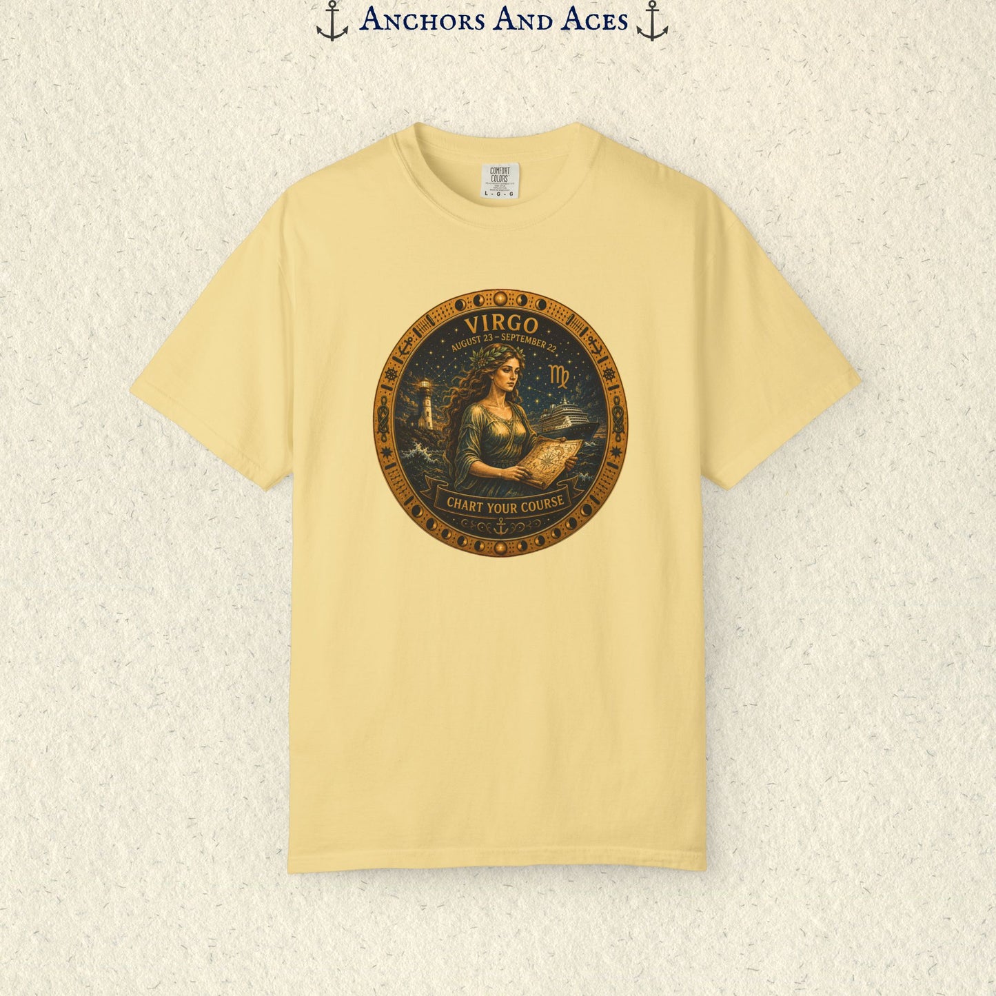 Celestial Seas Zodiac Tee | Virgo – Chart Your Course