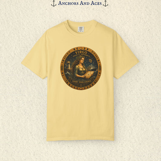 Celestial Seas Zodiac Tee | Virgo – Chart Your Course