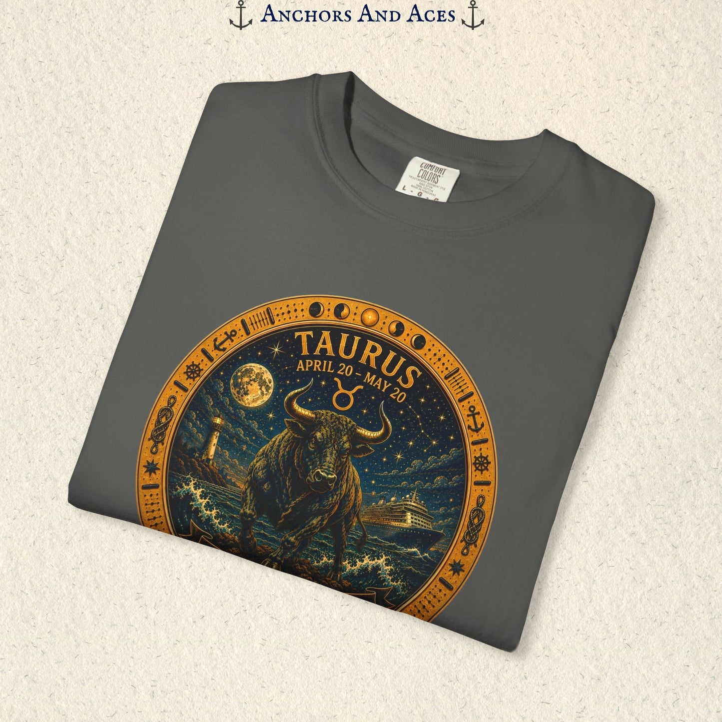 Celestial Seas Zodiac Tee | Taurus - Steady as the Sea