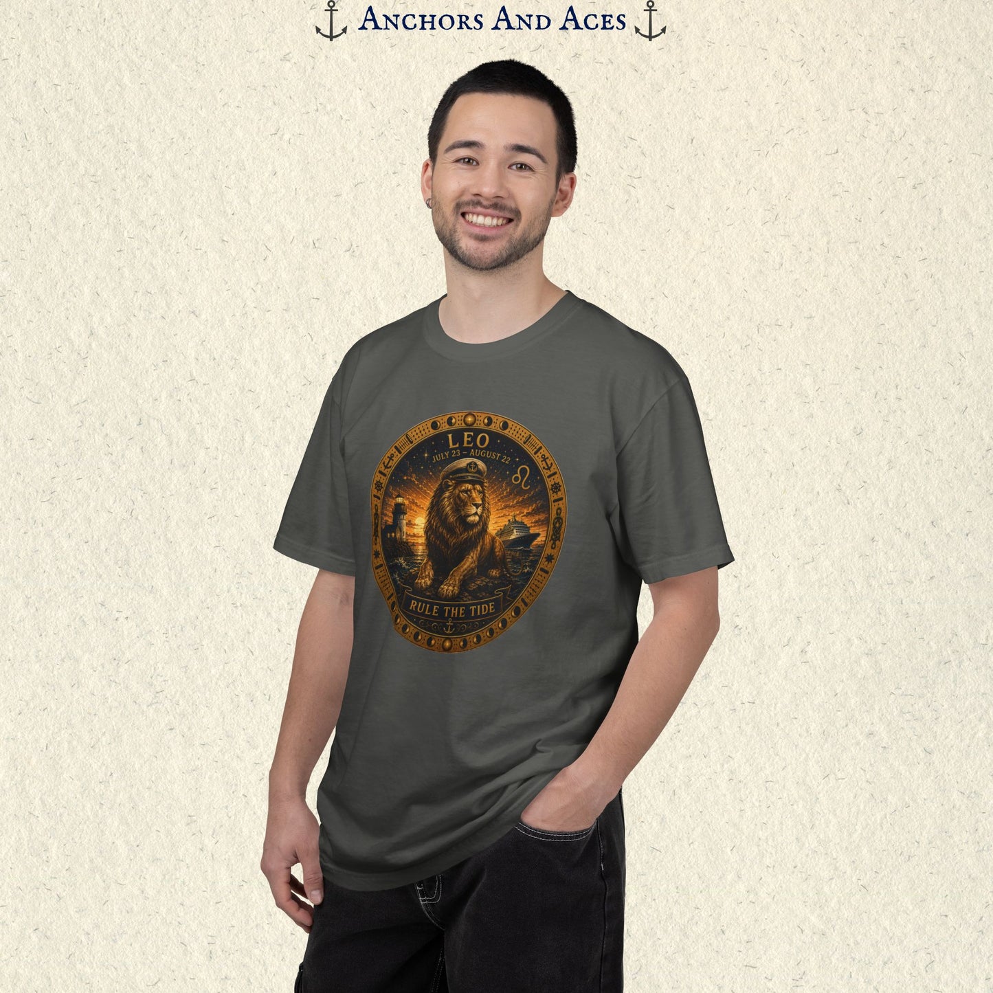 Celestial Seas Zodiac Tee | Leo - Rule the Tide