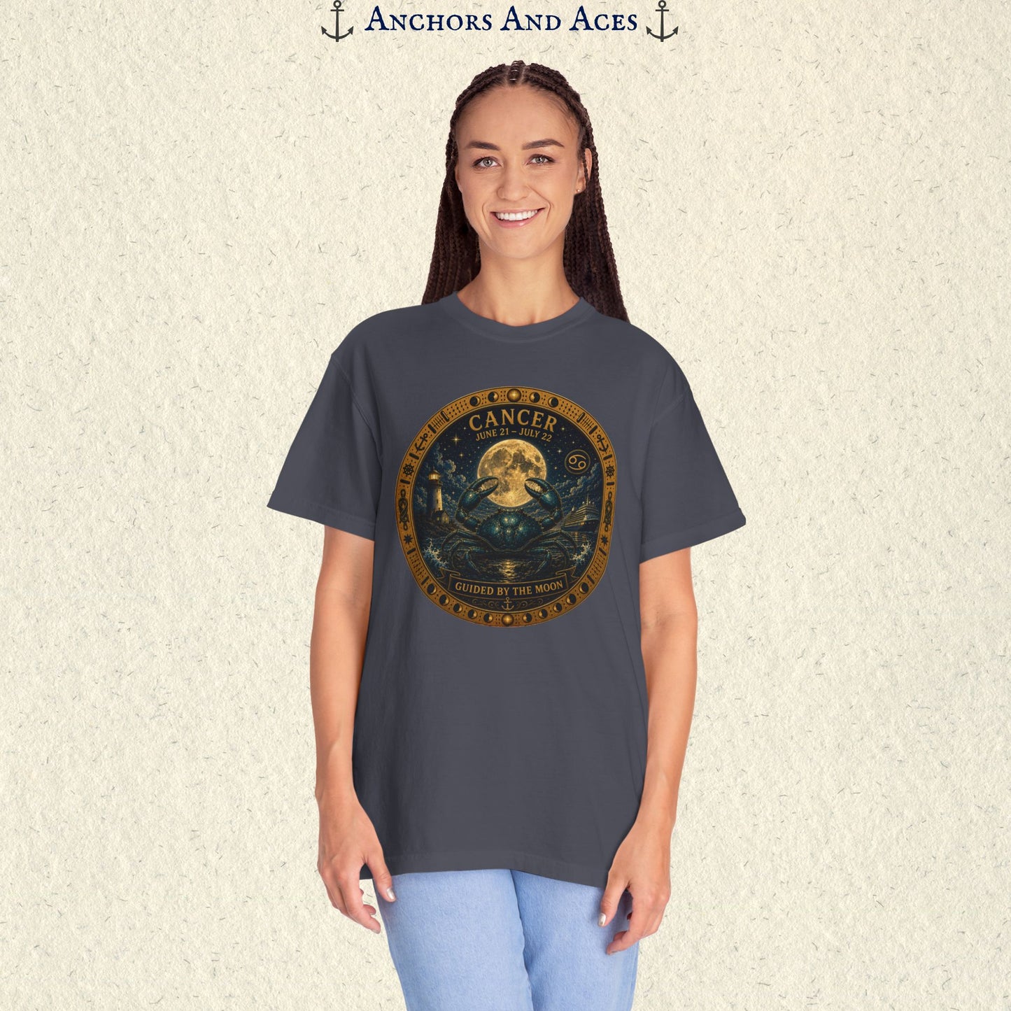 Celestial Seas Zodiac Tee | Cancer - Guided by the Moon