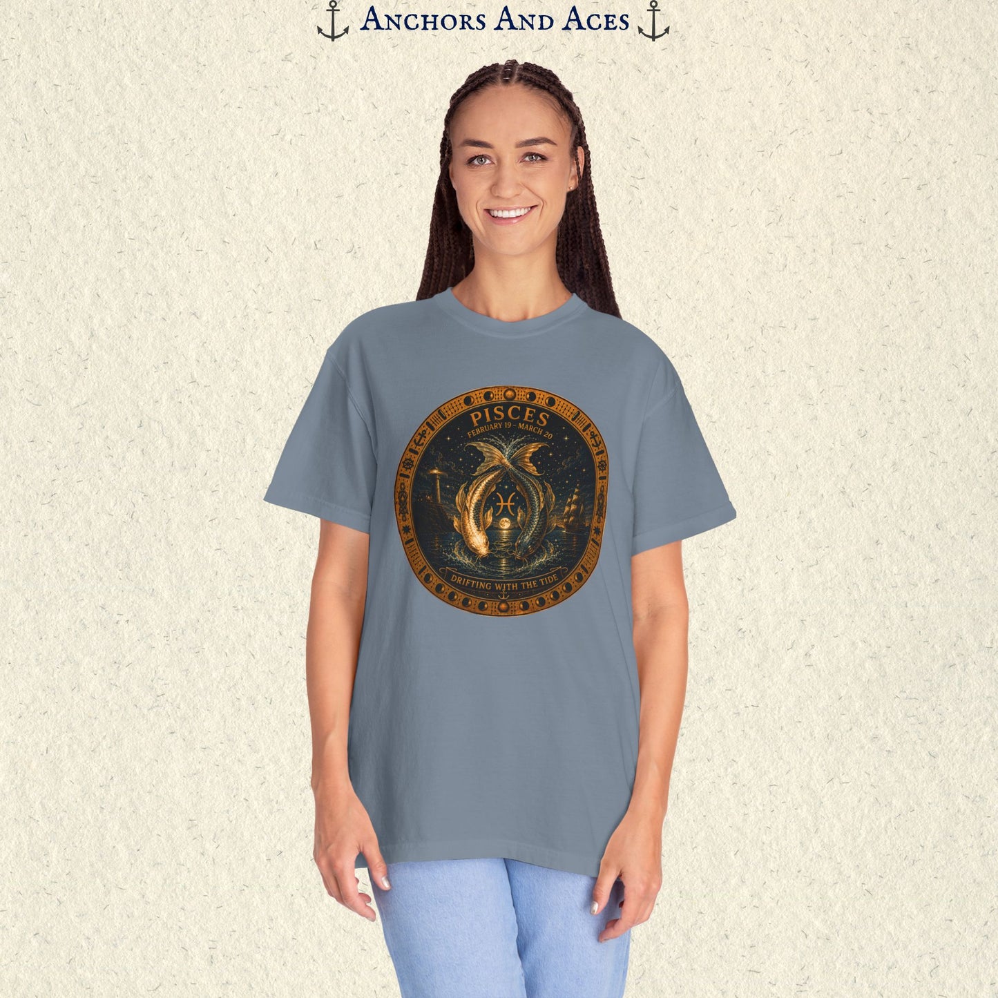 Celestial Seas Zodiac Tee | Pisces - Drifting With The Tide