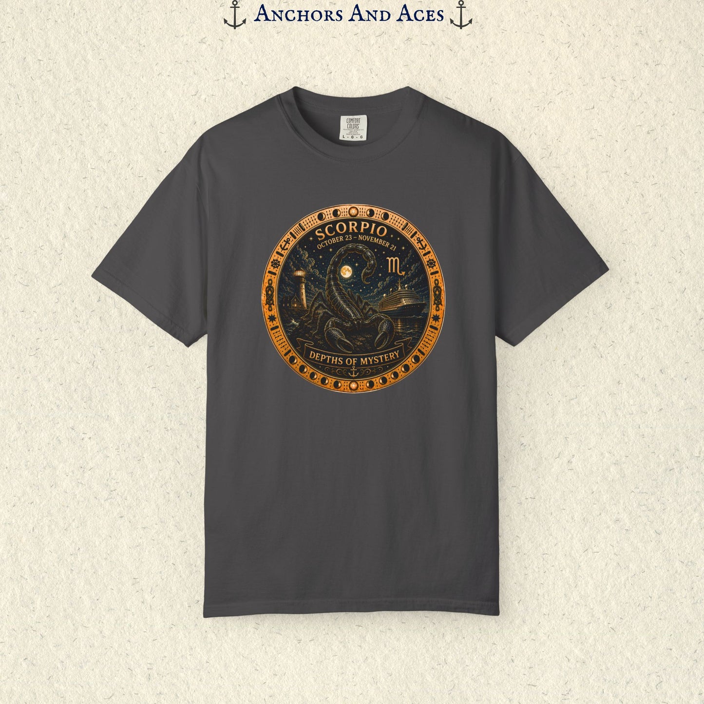 Celestial Seas Zodiac Tee | Scorpio – Depths of Mystery