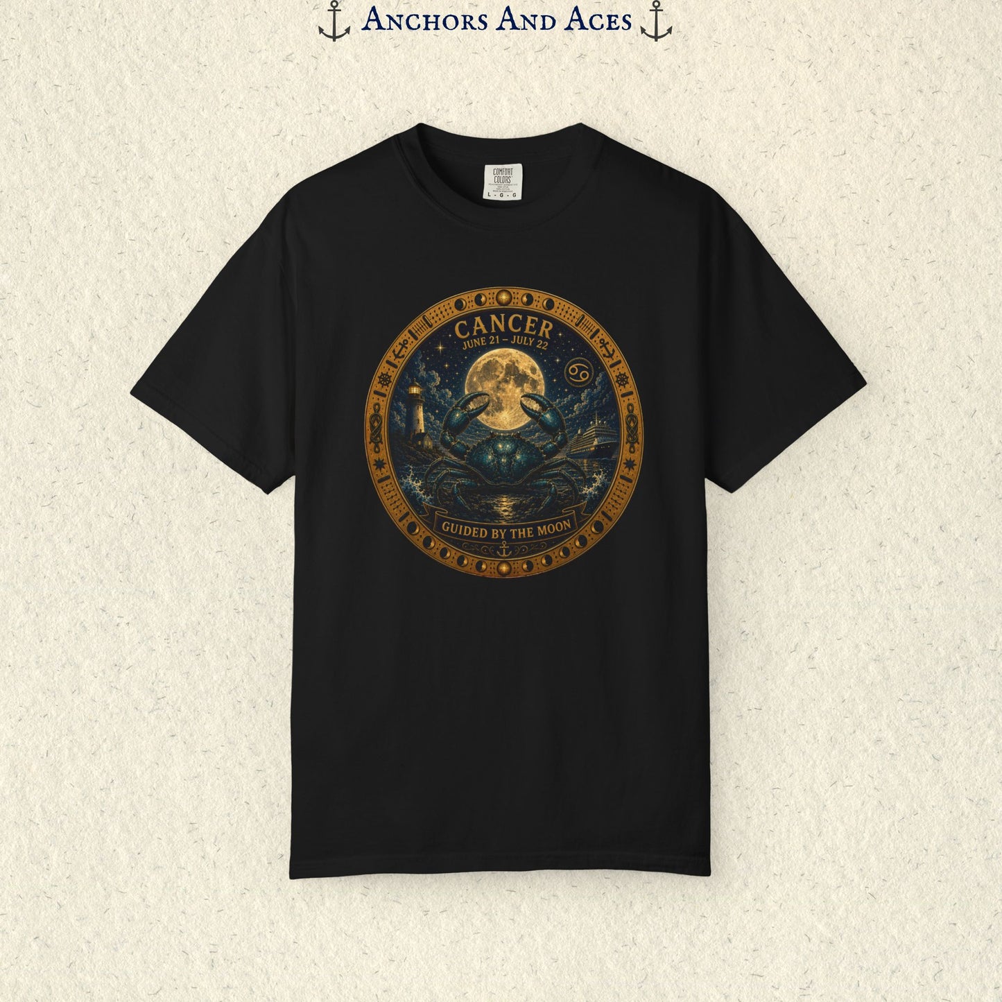 Celestial Seas Zodiac Tee | Cancer - Guided by the Moon