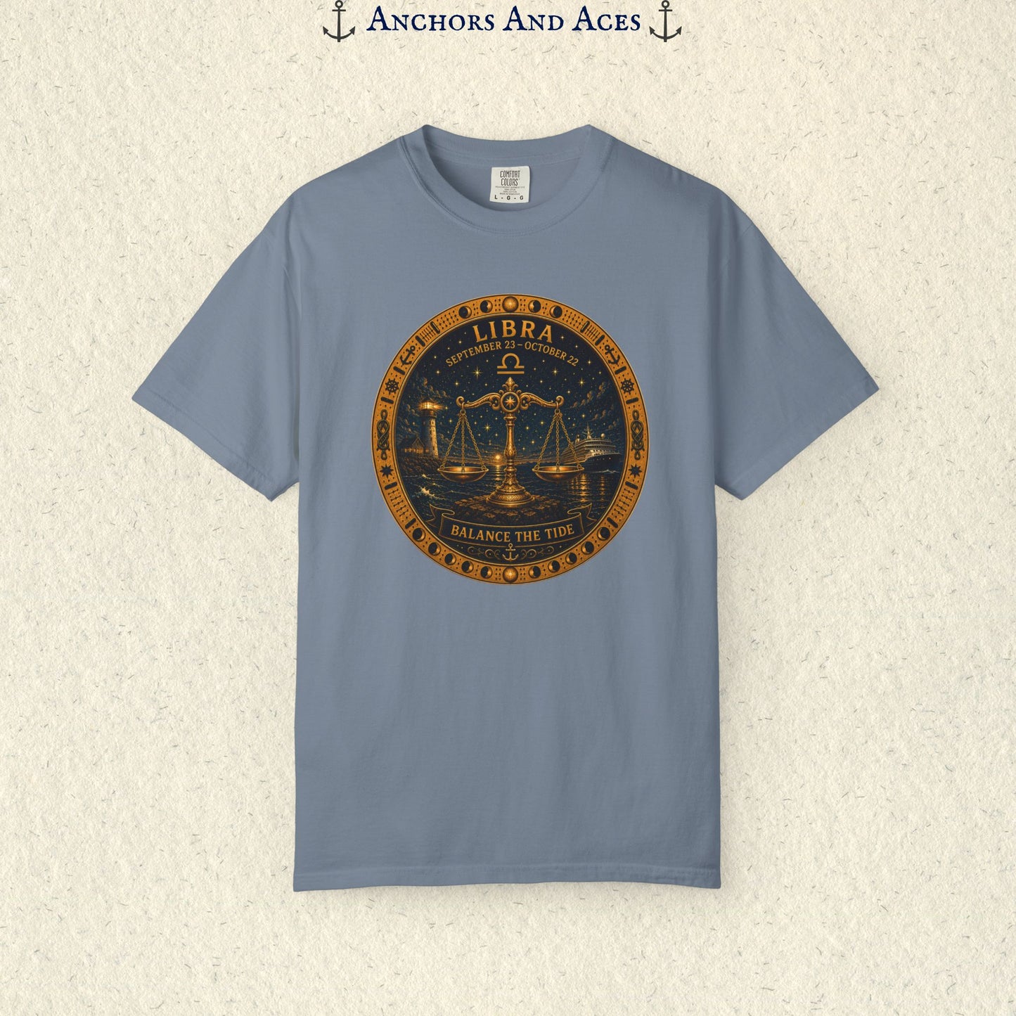 Celestial Seas Zodiac Tee | Libra – Balance The Tide