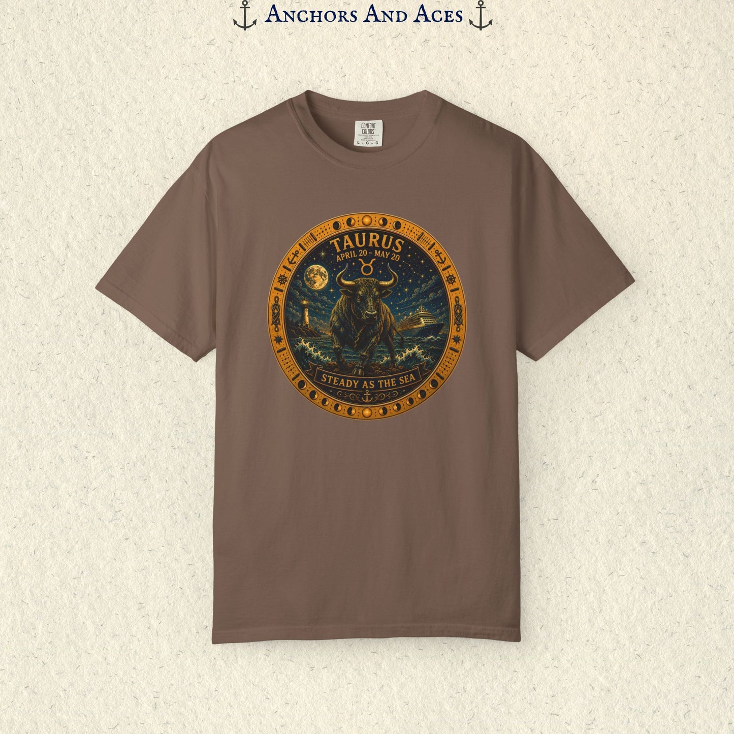 Celestial Seas Zodiac Tee | Taurus - Steady as the Sea