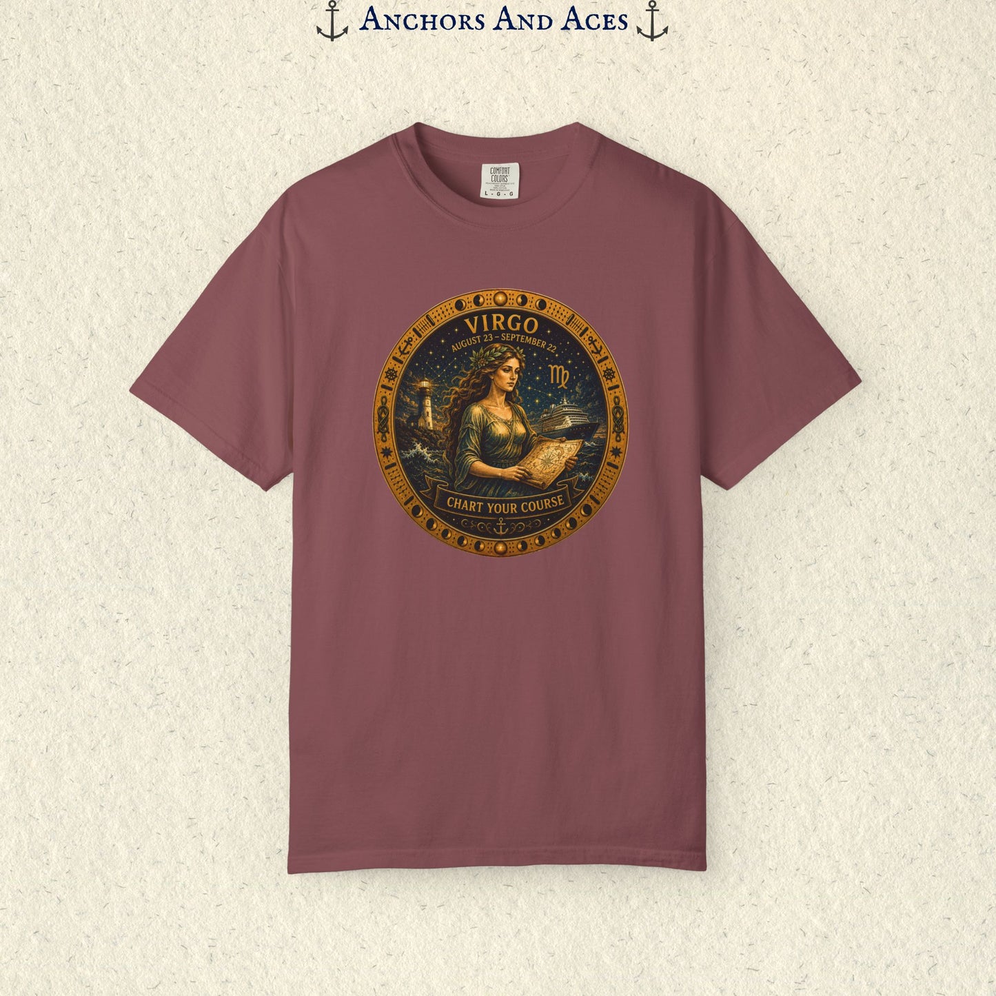 Celestial Seas Zodiac Tee | Virgo – Chart Your Course