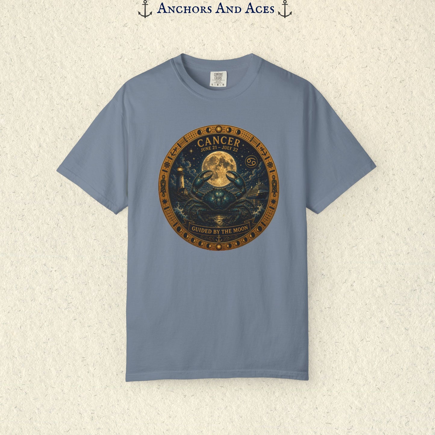Celestial Seas Zodiac Tee | Cancer - Guided by the Moon