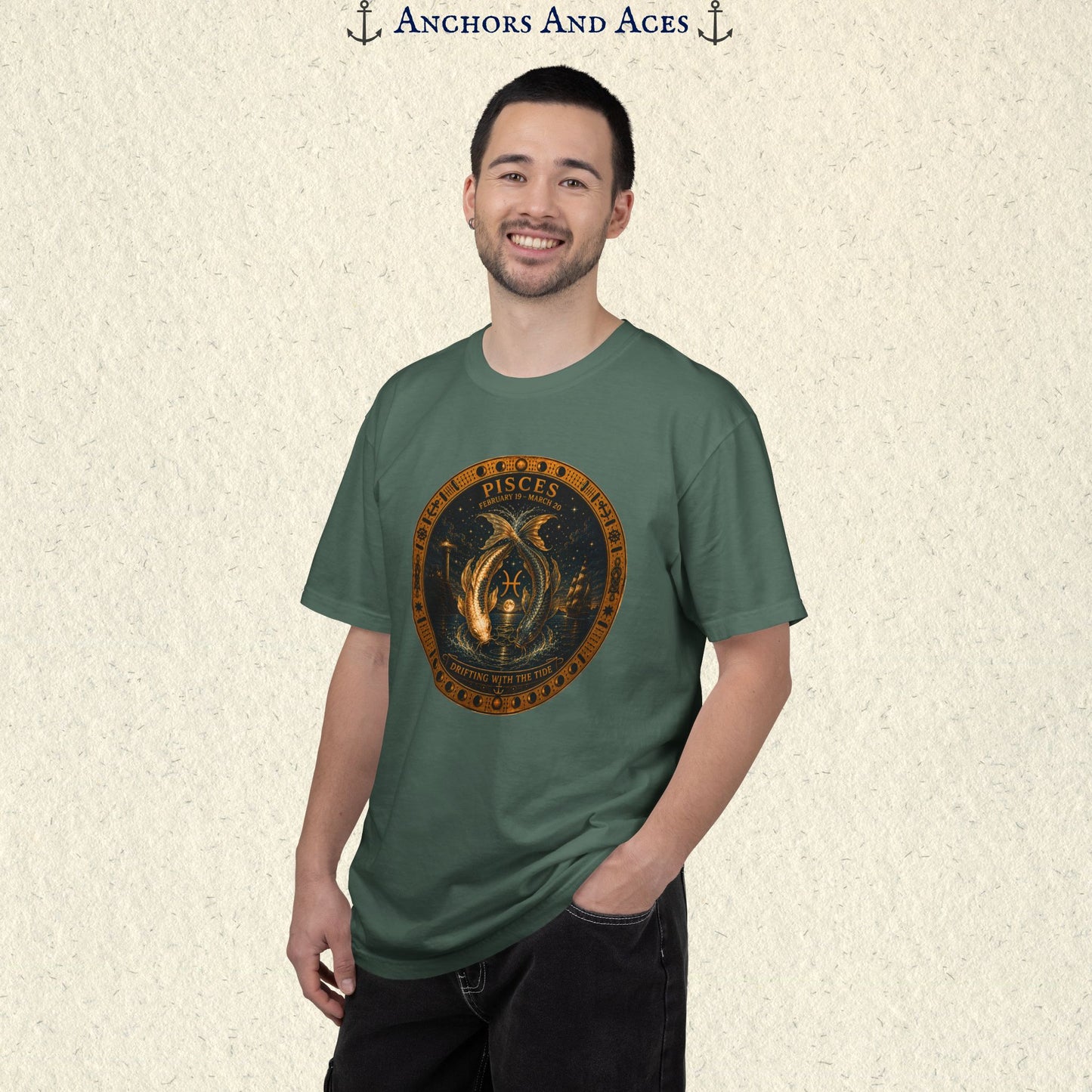 Celestial Seas Zodiac Tee | Pisces - Drifting With The Tide