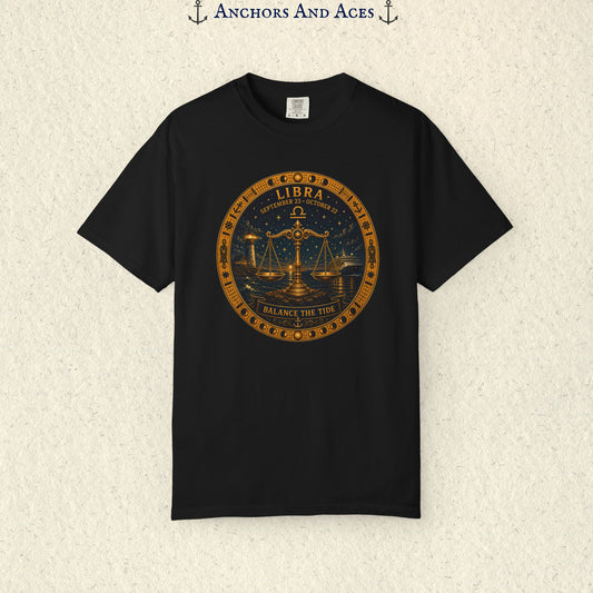Celestial Seas Zodiac Tee | Libra – Balance The Tide