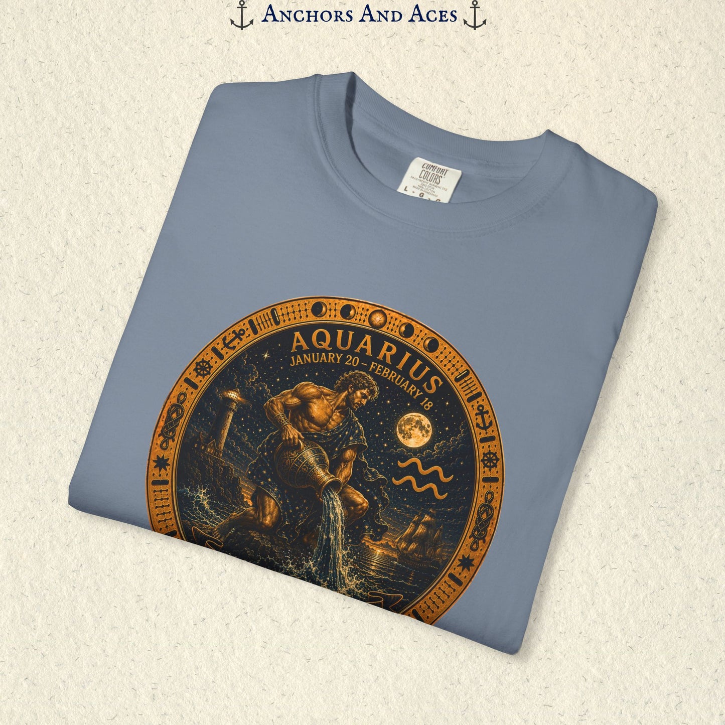Celestial Seas Zodiac Tee | Aquarius - Flow With Purpose